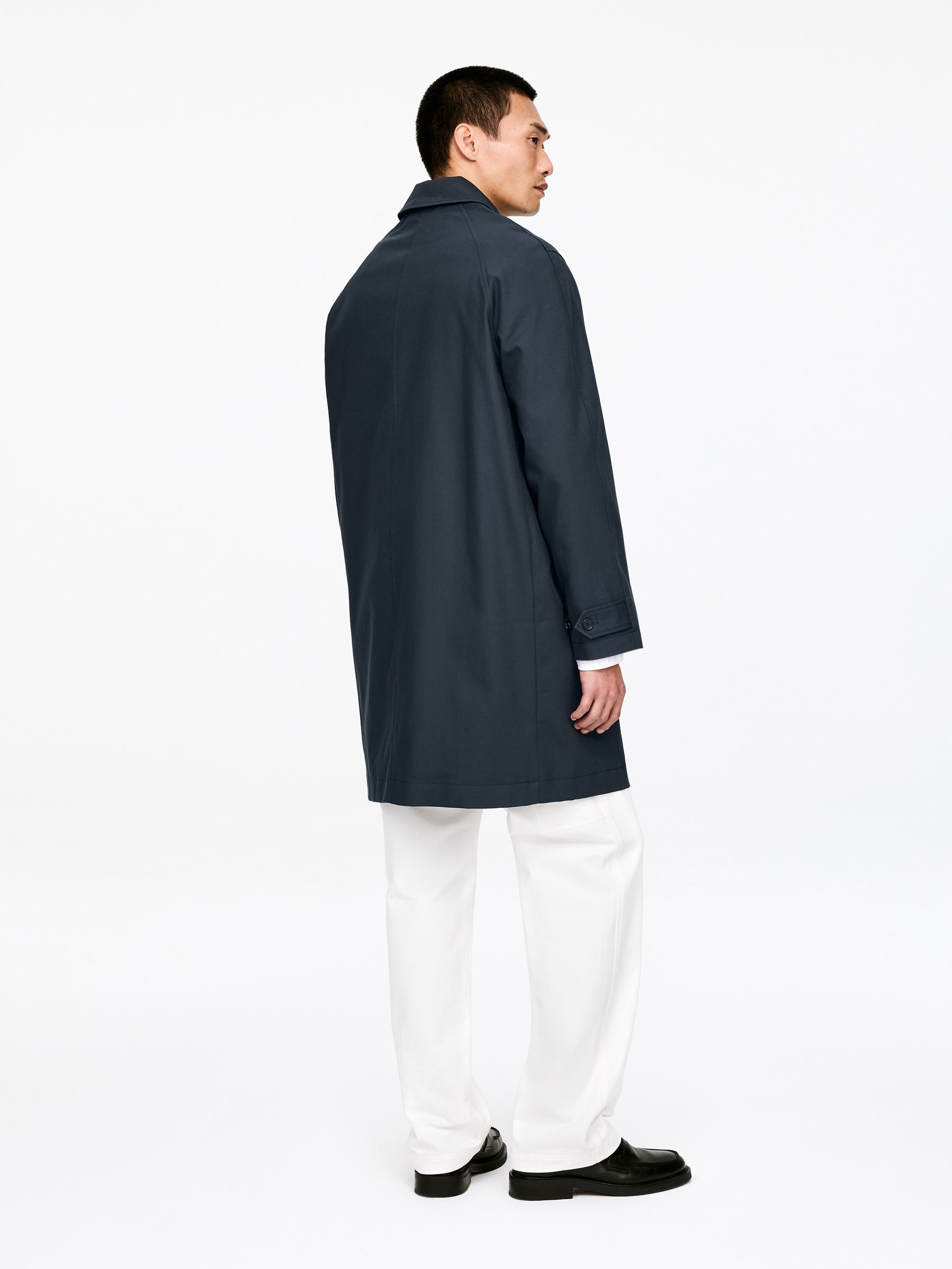 Relaxed Cotton Car Coat - Dark Blue - Relaxed fit - Men - StillMedia/Lookbook - 8