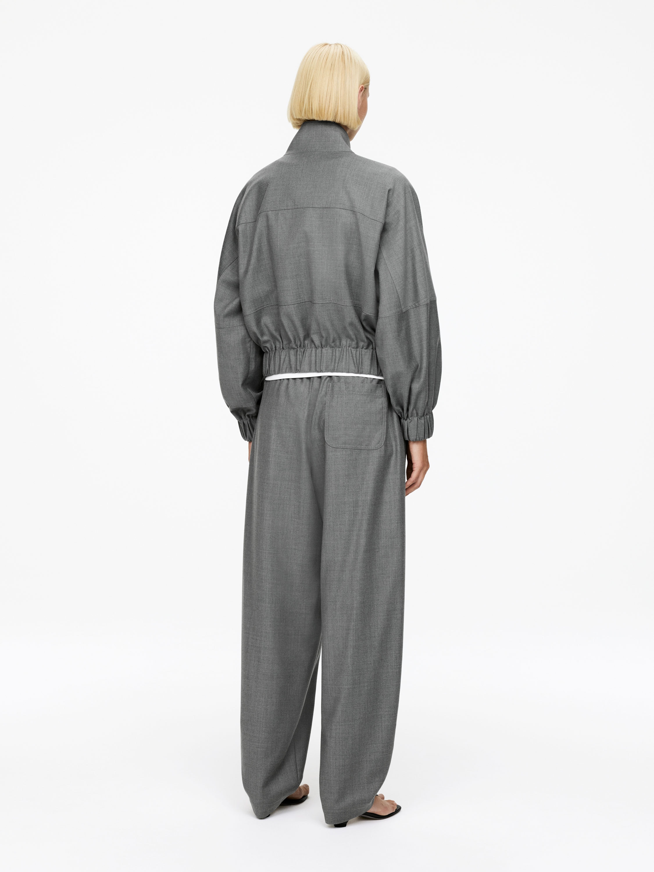 Wool-Blend Jacket - Dark Grey - Loose fit - Women - StillMedia/Lookbook - 6