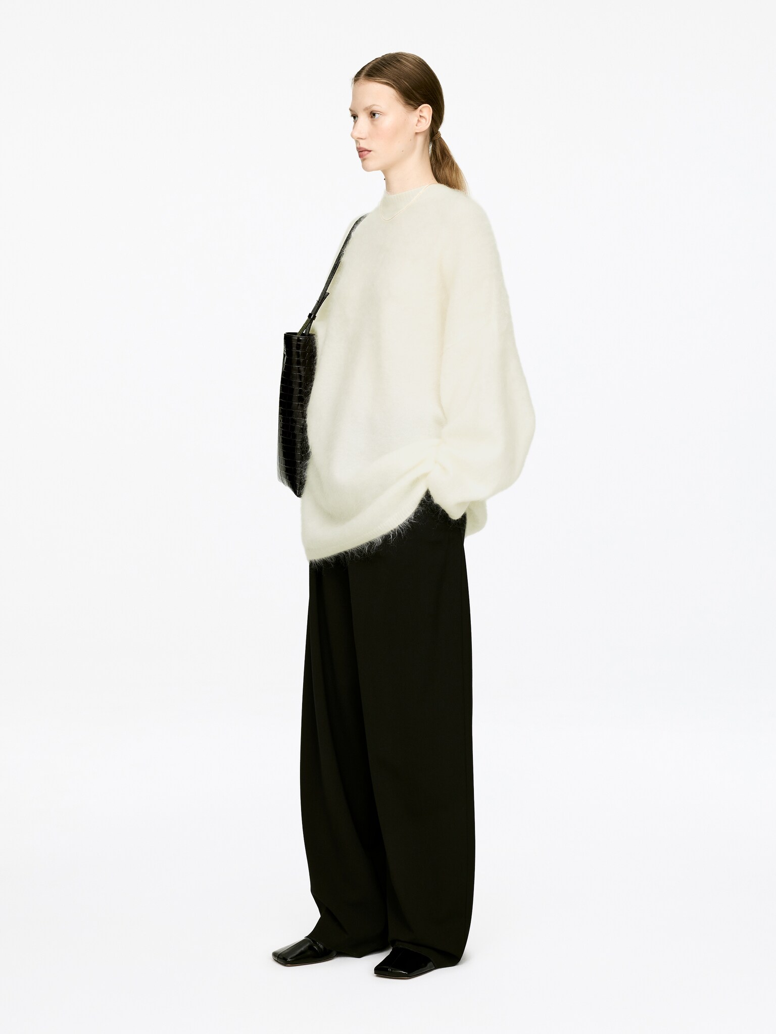 Mohair-Wool Blend Jumper - Off White - 3