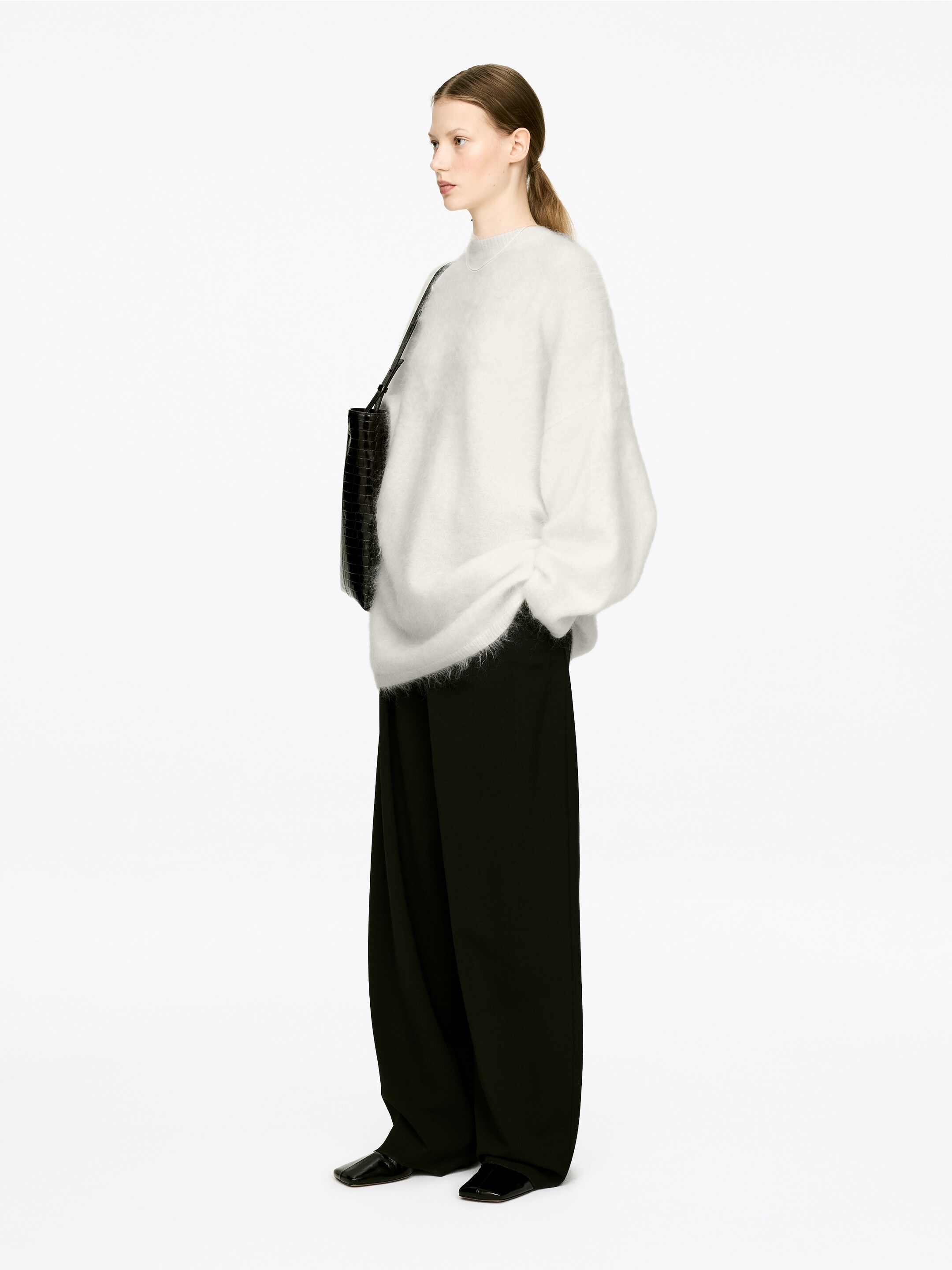 Visa större bild: Tröja i mohair och ull - Off-white - DAM | H&M FI 2