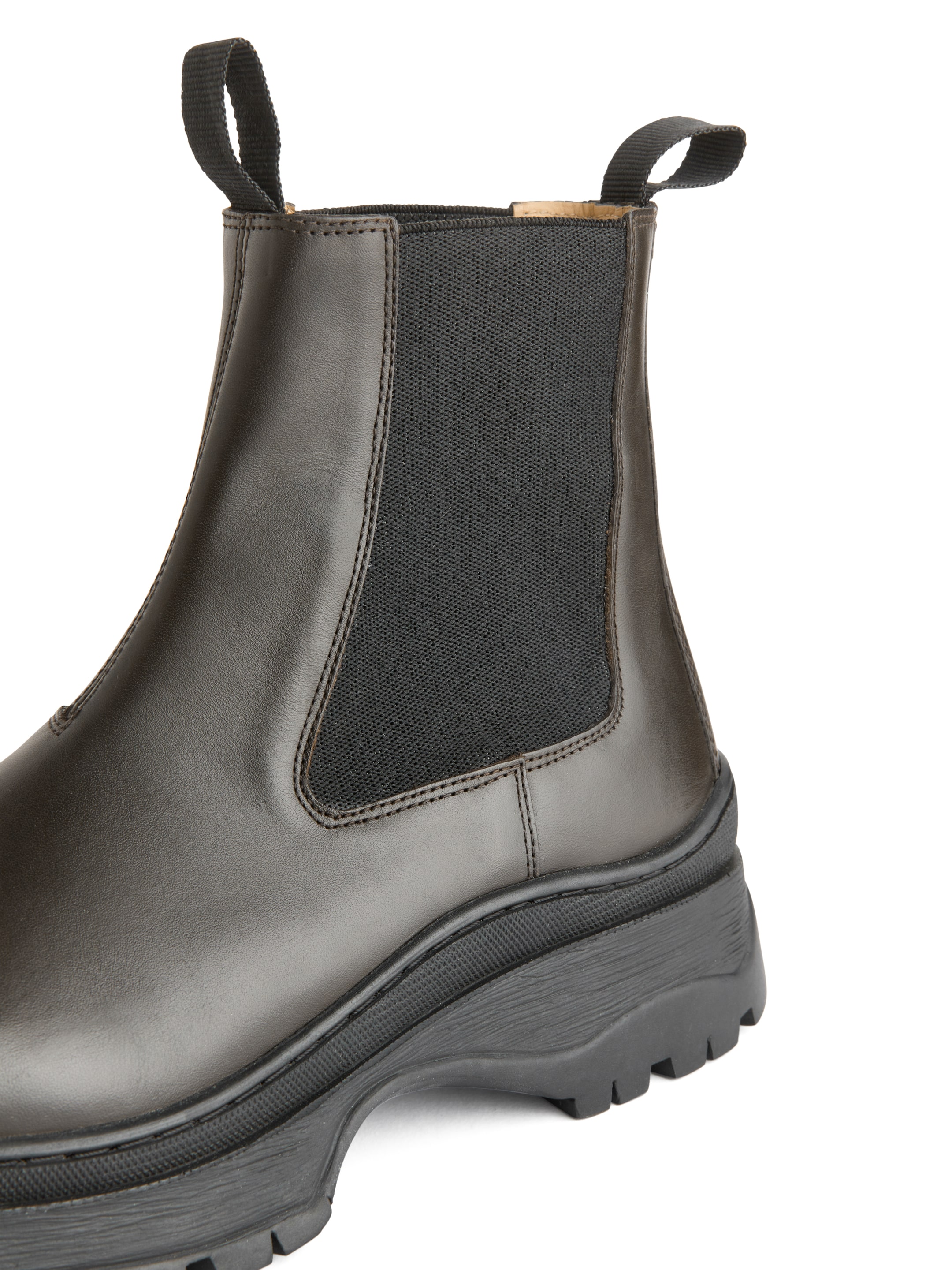 Chunky läderboots - Mörkbrun - Men - StillMedia/DescriptiveDetail - 1