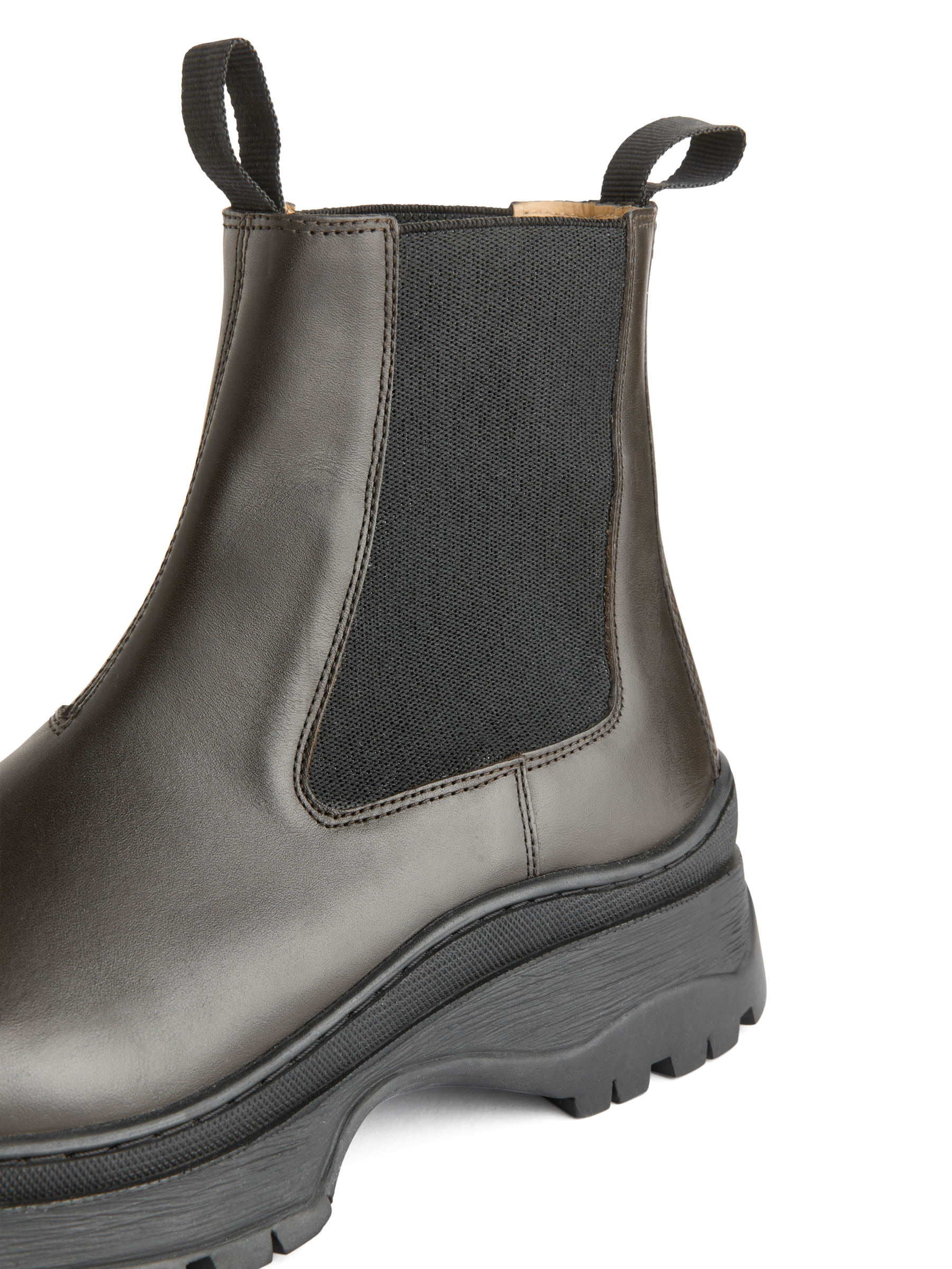 Chunky-Sole Leather Boots - Dark Brown - Men - StillMedia/DescriptiveDetail - 1