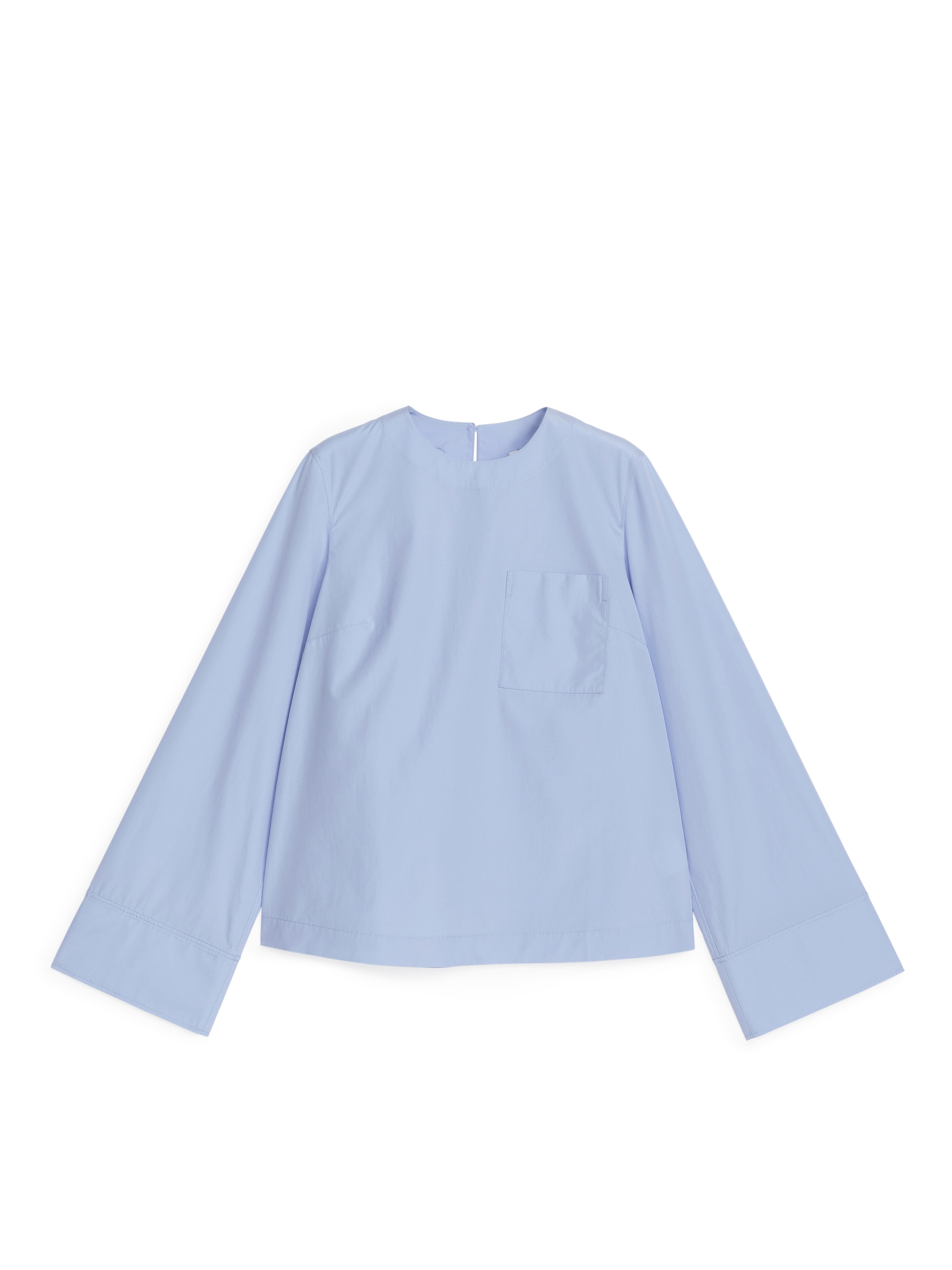 Visa större bild: Blus i bomull - Ljusblå - DAM | H&M FI 1