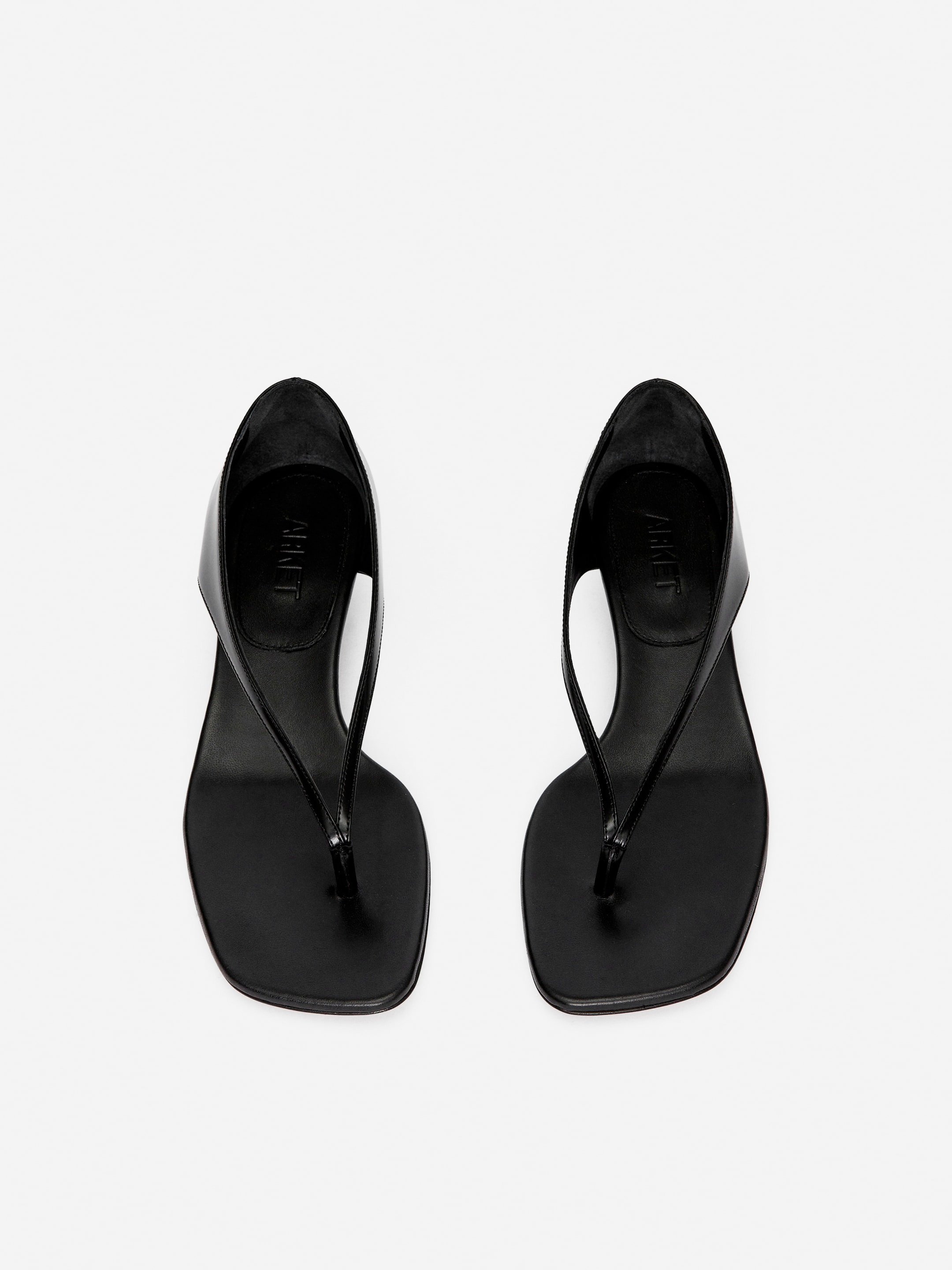 View larger image: Leather Thong Sandals - Black - Ladies | H&M GB 4