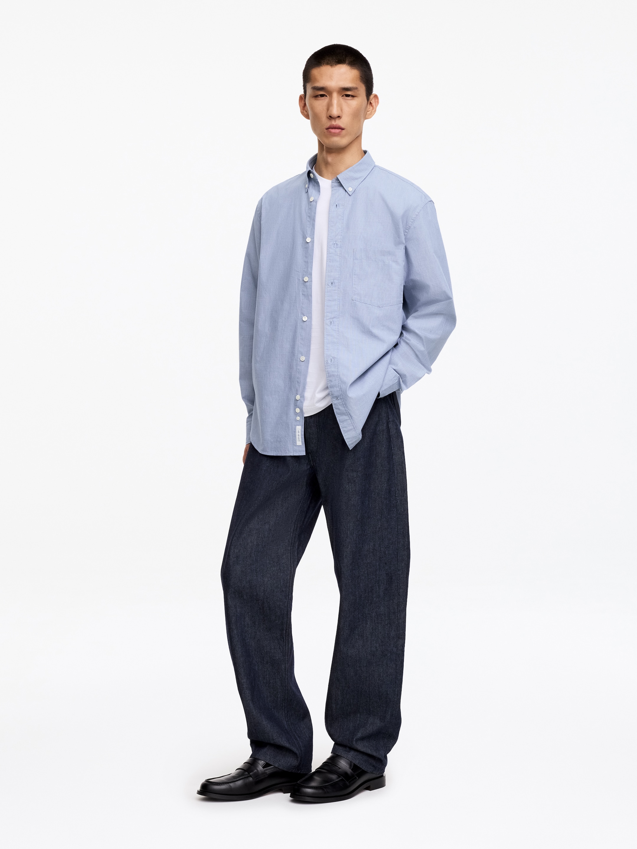 Camisa de cuadros holgada - Azul - Corte relajado - Men - StillMedia/Lookbook - 2