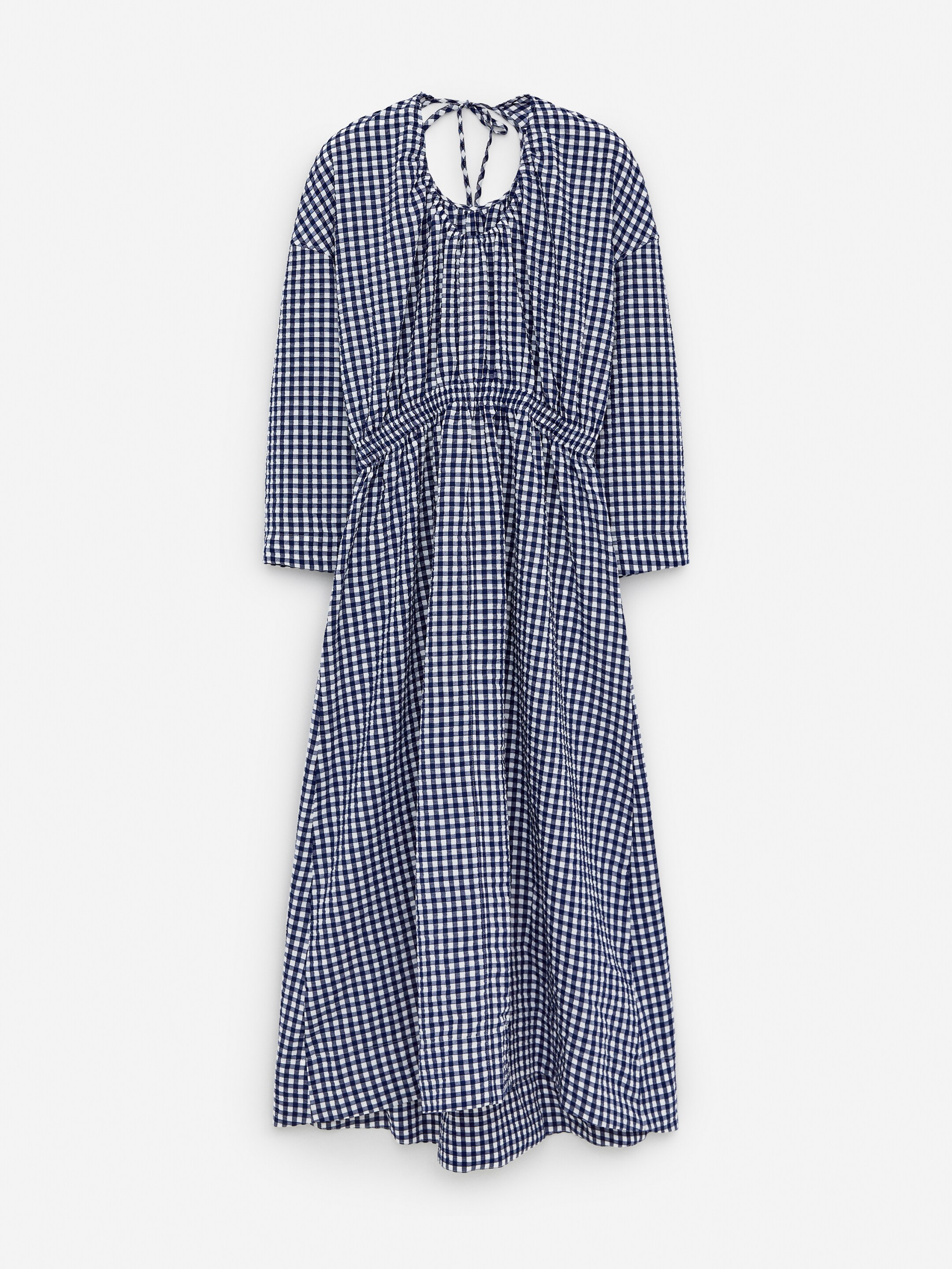 Agrandir l'image: Robe en seersucker - Bleu foncé/Blanc - FEMME | H&M BE 1