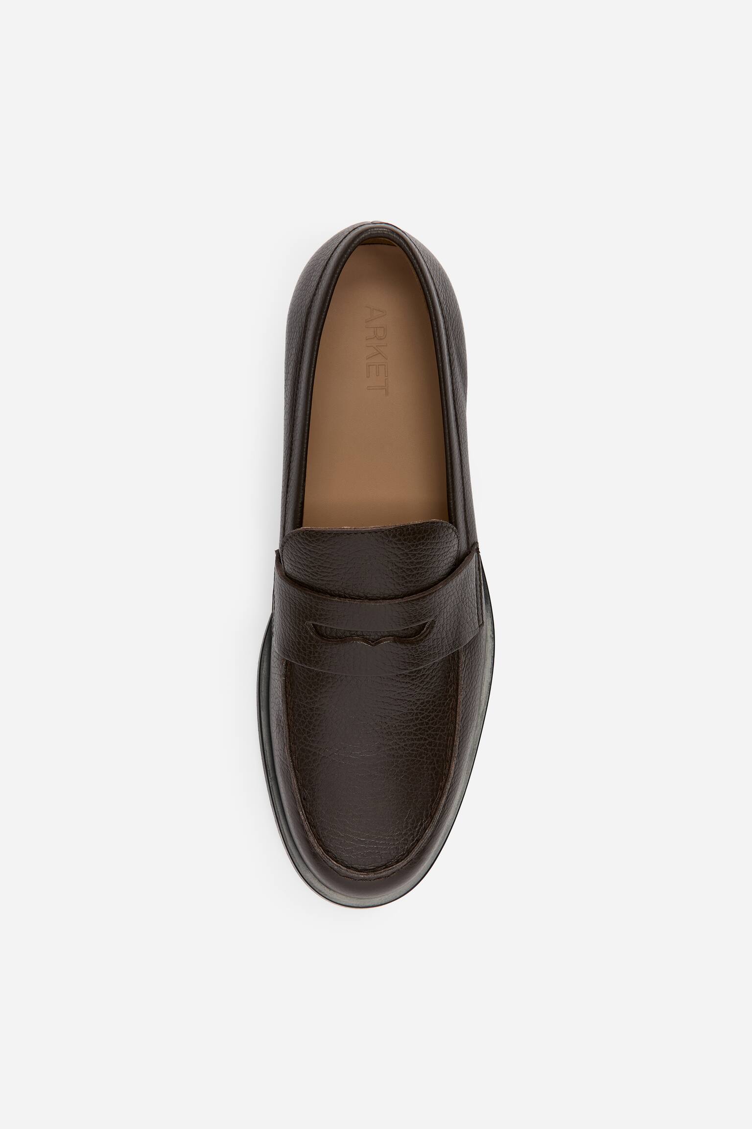 Mocassins em pele - Castanho - 5