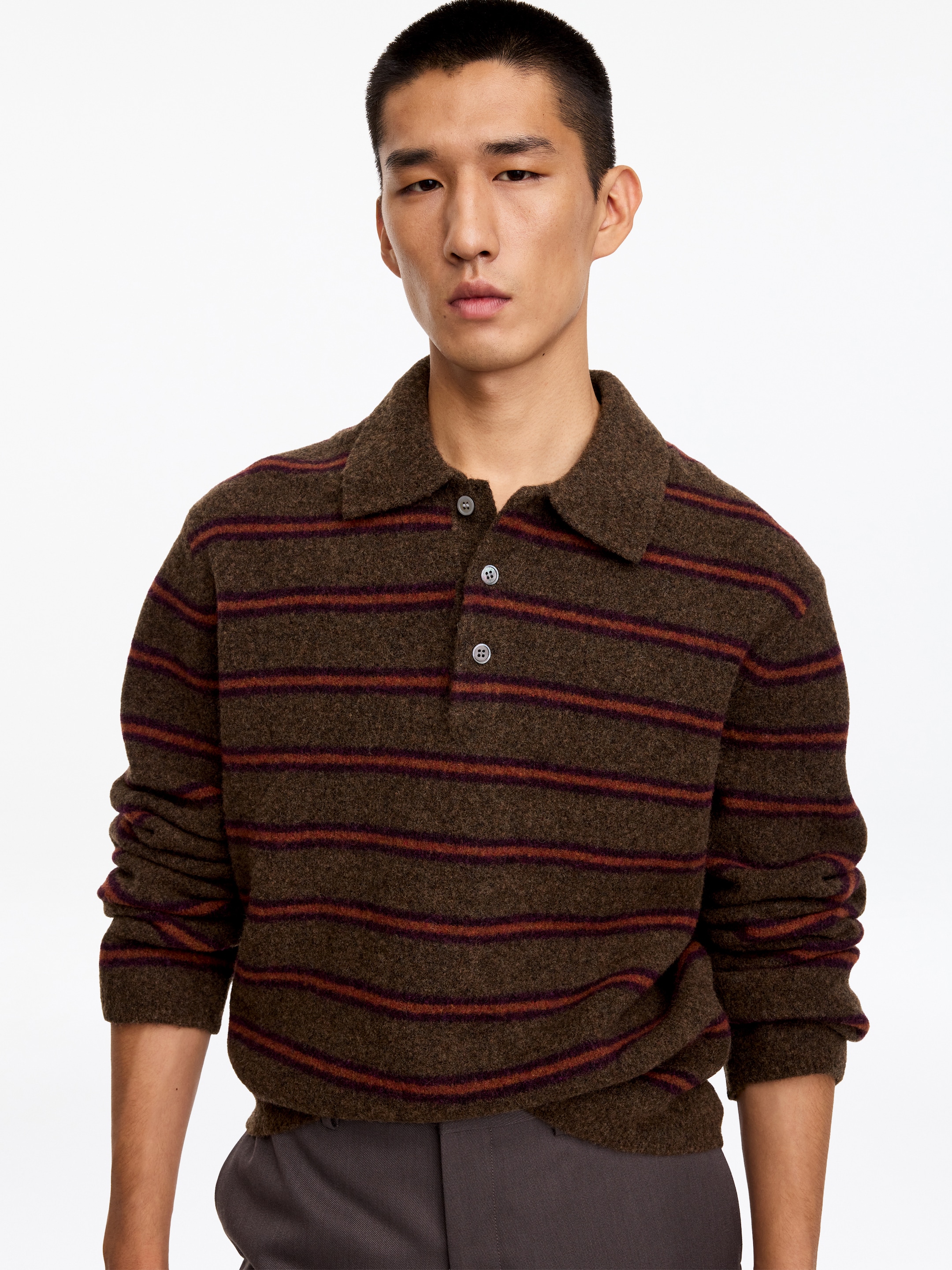 Polo in misto lana - Marrone - Regular fit - men - StillMedia/Lookbook - 5