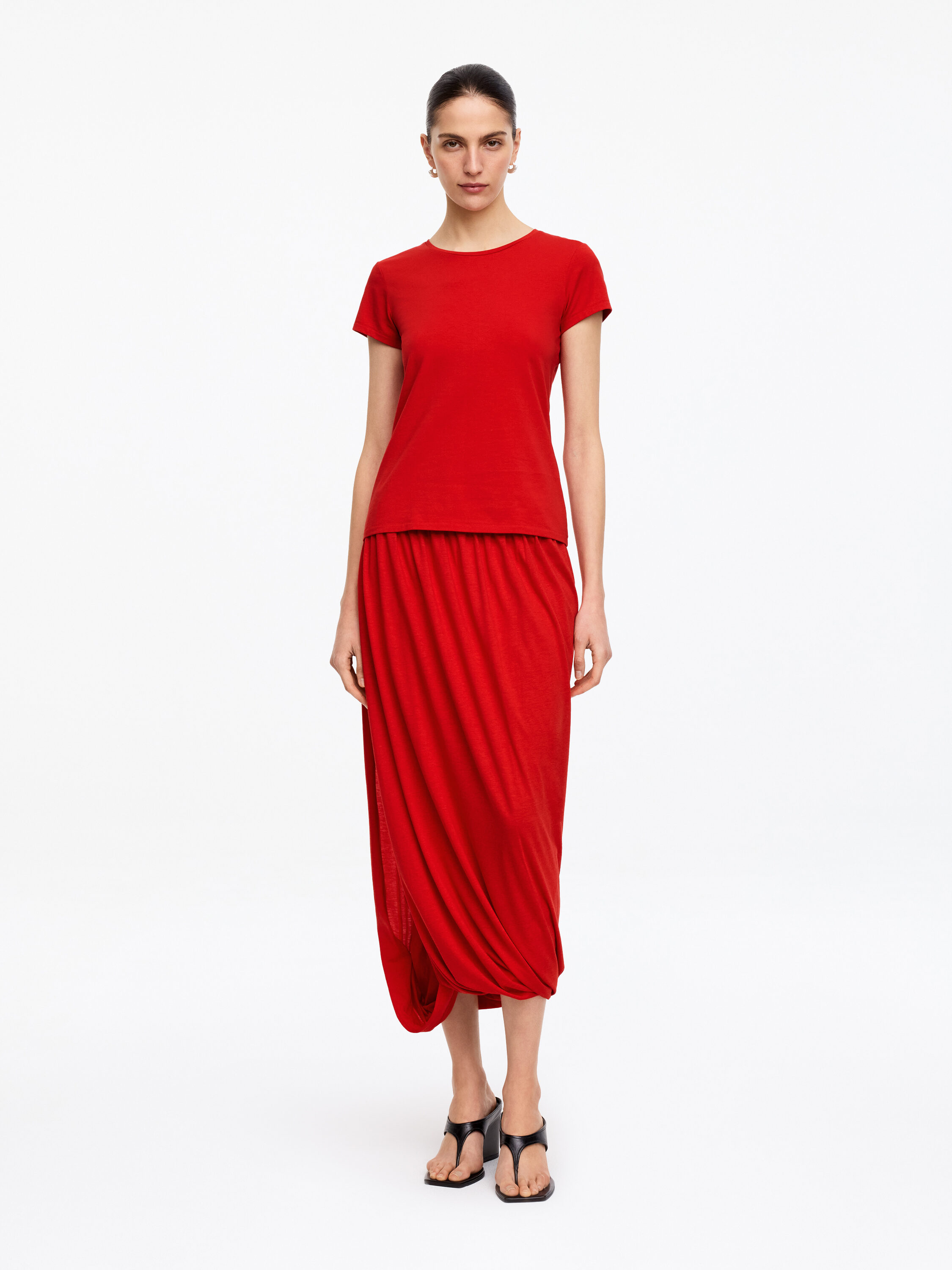Draped Midi Skirt