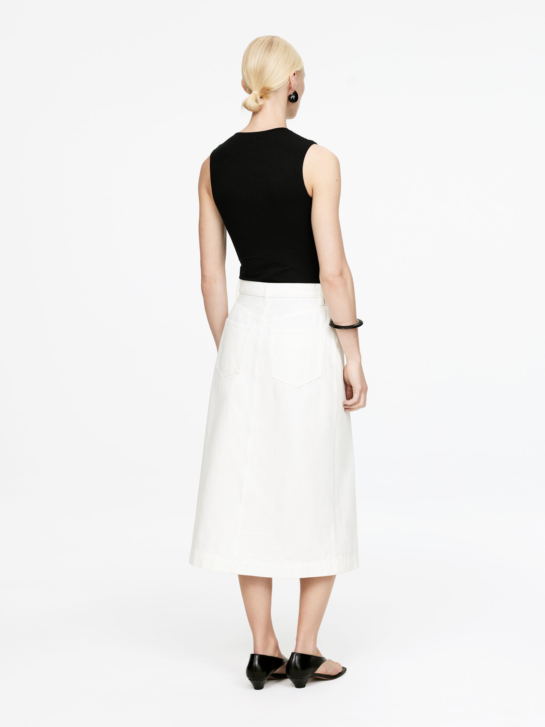 Denim Wrap Skirt - White - Regular fit - Women - StillMedia/Lookbook - 3