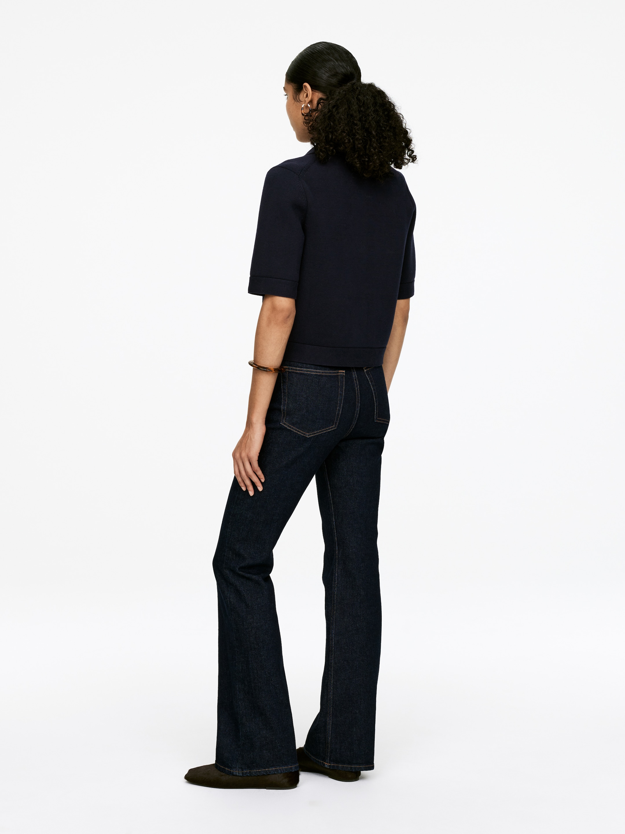 Agrandir l'image: Cardigan à manches courtes - Bleu foncé - FEMME | H&M CH 2