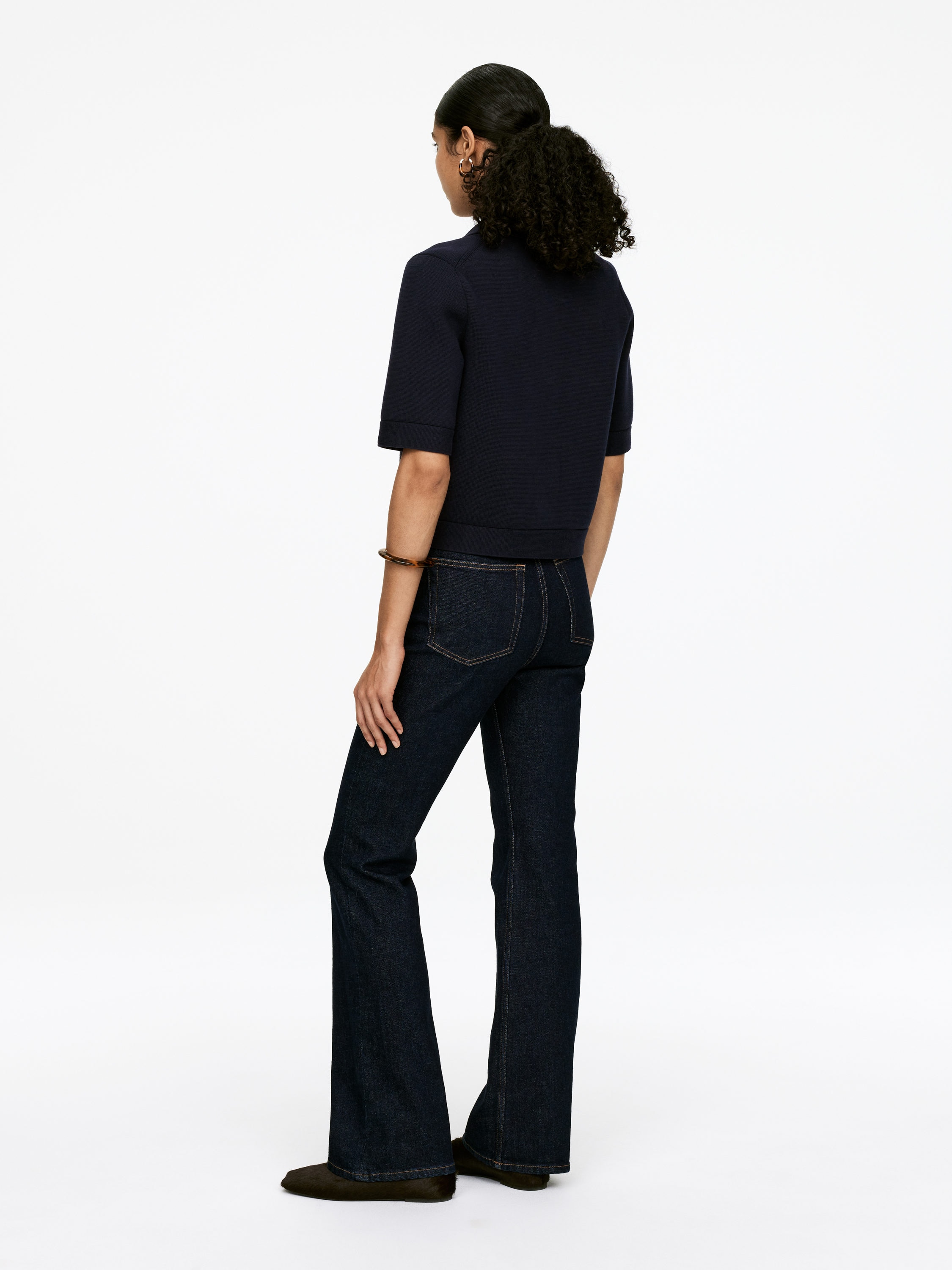 Short-Sleeve Cardigan - Dark Blue - Regular fit - Women - StillMedia/Lookbook - 3