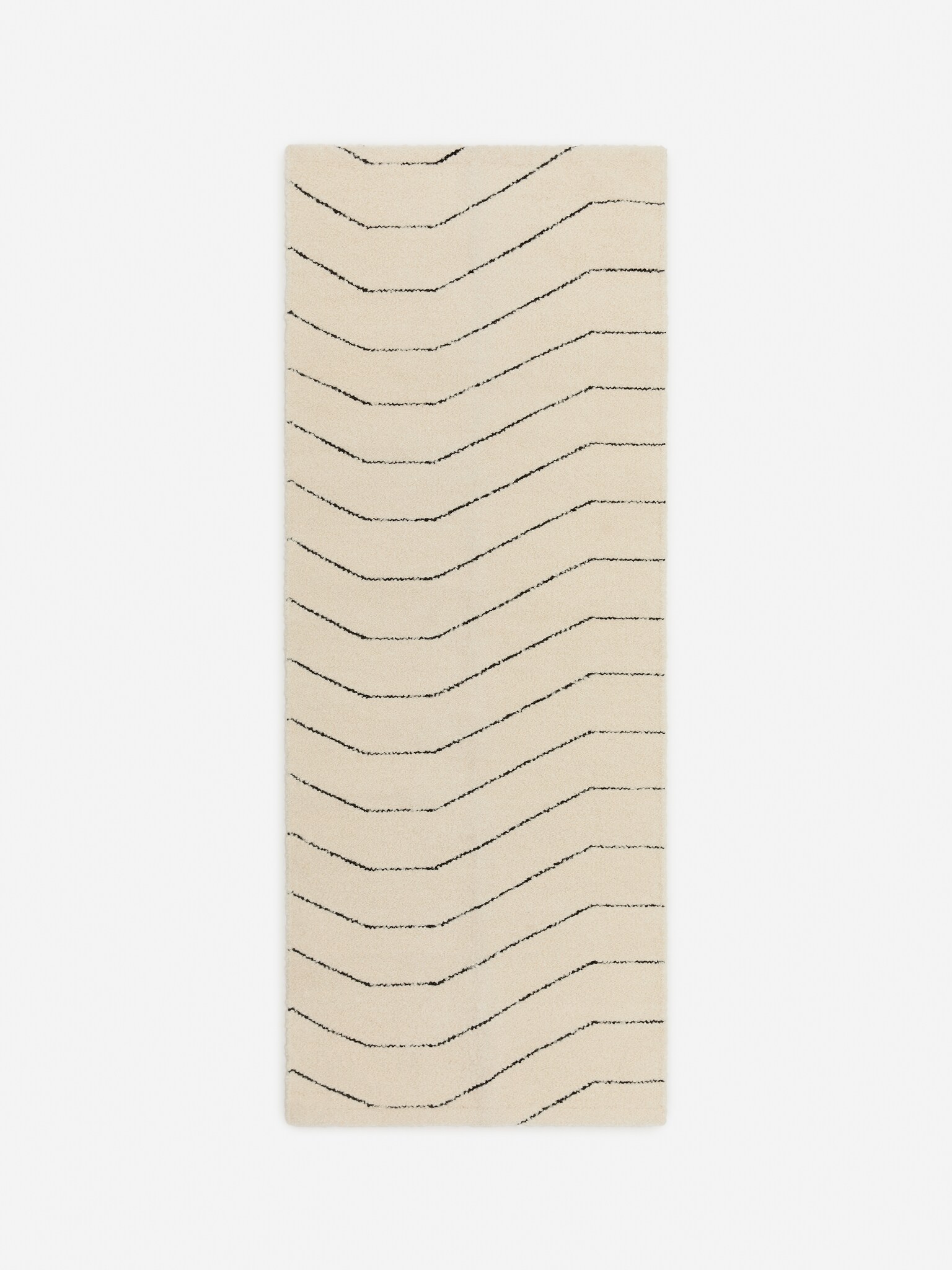 Tapis de couloir en laine et coton - Beige