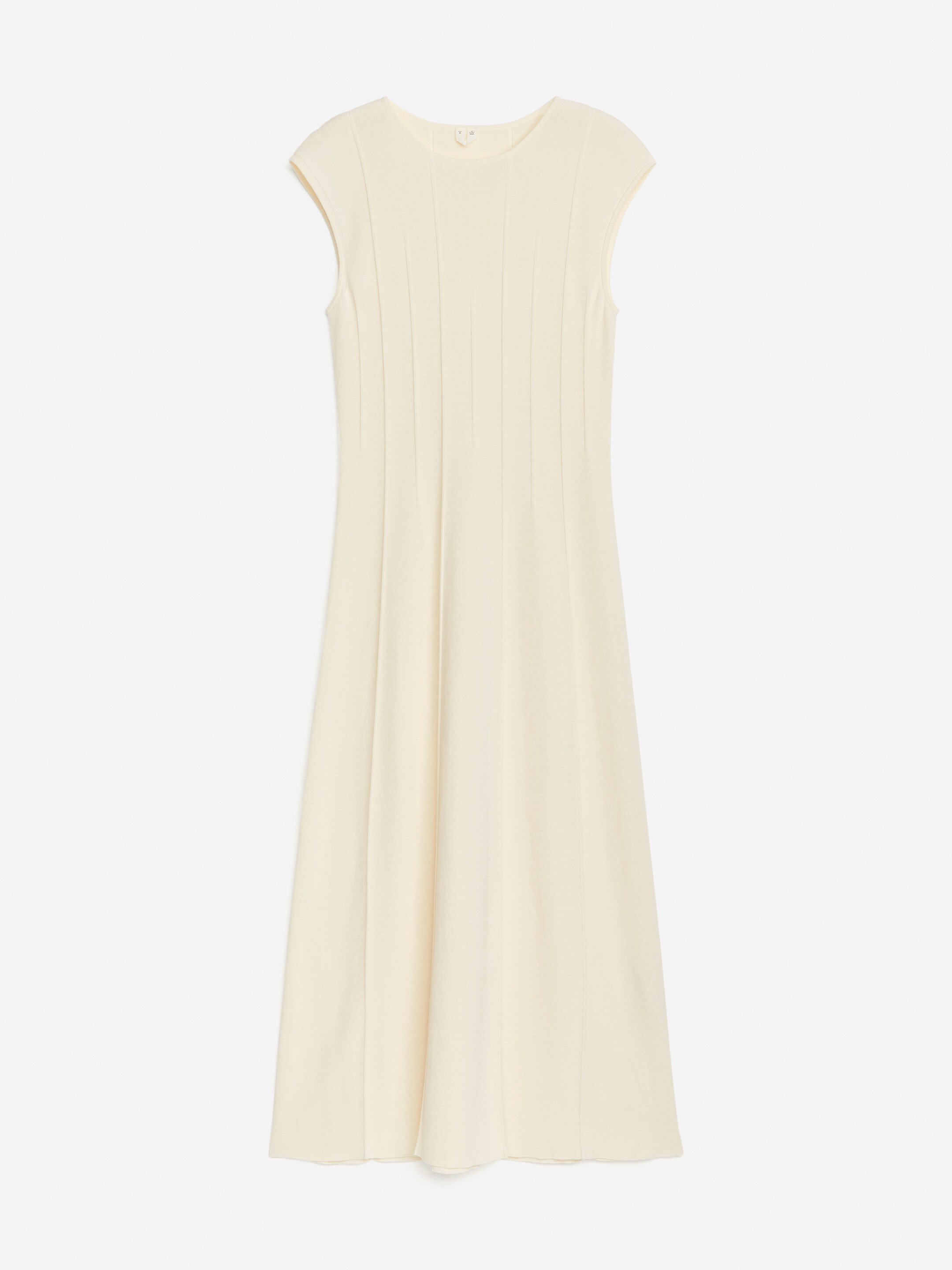Größeres Bild ansehen: Geripptes Kleid mit Flügelärmeln - Cremeweiß - Ladies | H&M DE 1