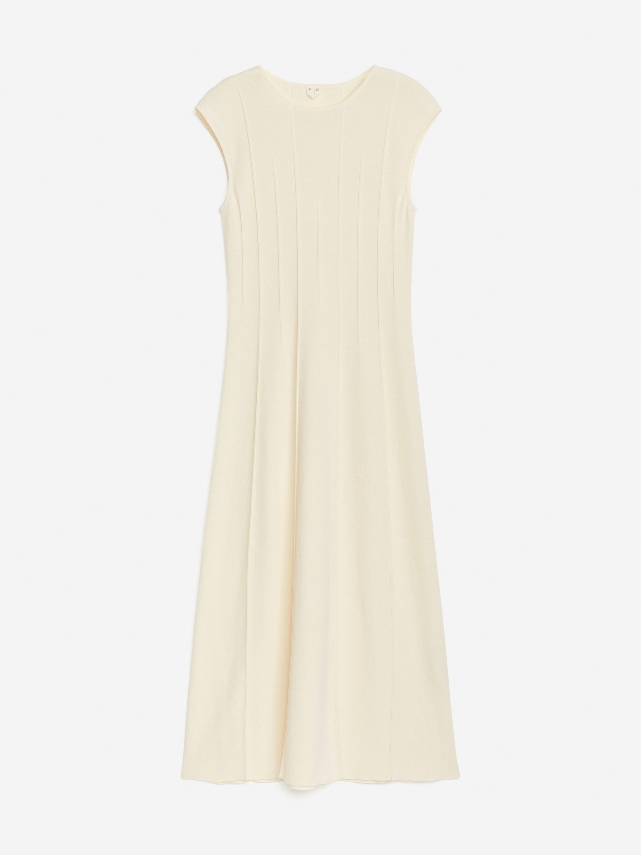 Ribbstickad klänning med holkärm - Off-white - Slim fit - Women - StillMedia/DescriptiveStillLife - 2