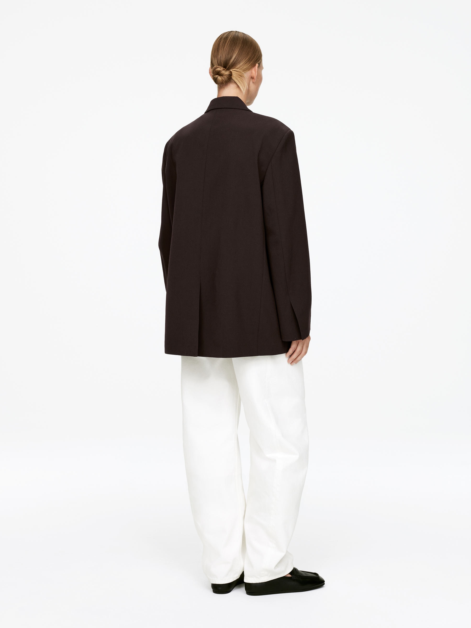 Oversized kavaj - Mörkbrun - Relaxed fit - Women - StillMedia/Lookbook - 6