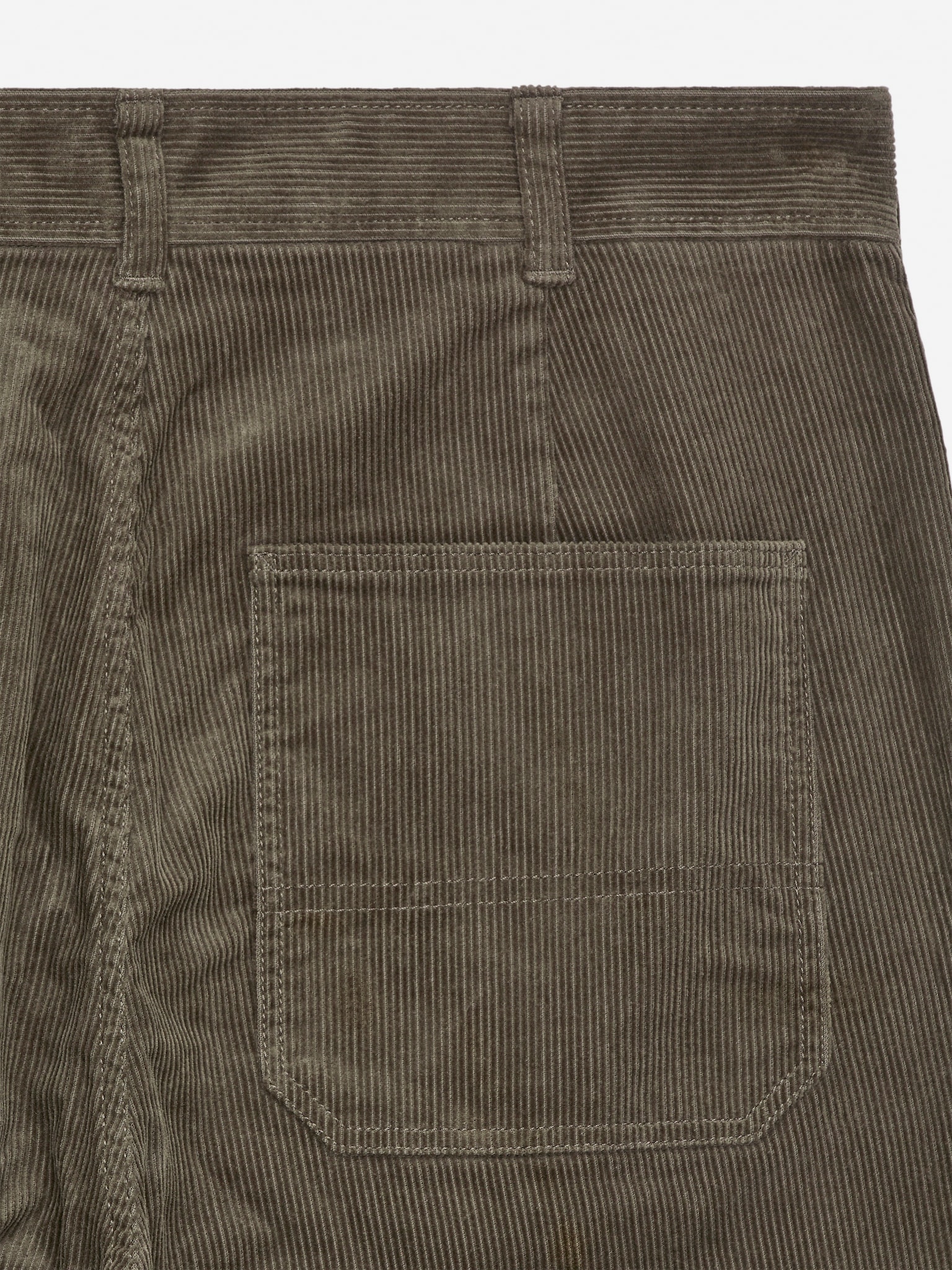 Pantalon décontracté en velours côtelé - Vert foncé/Beige/Bleu foncé - 4