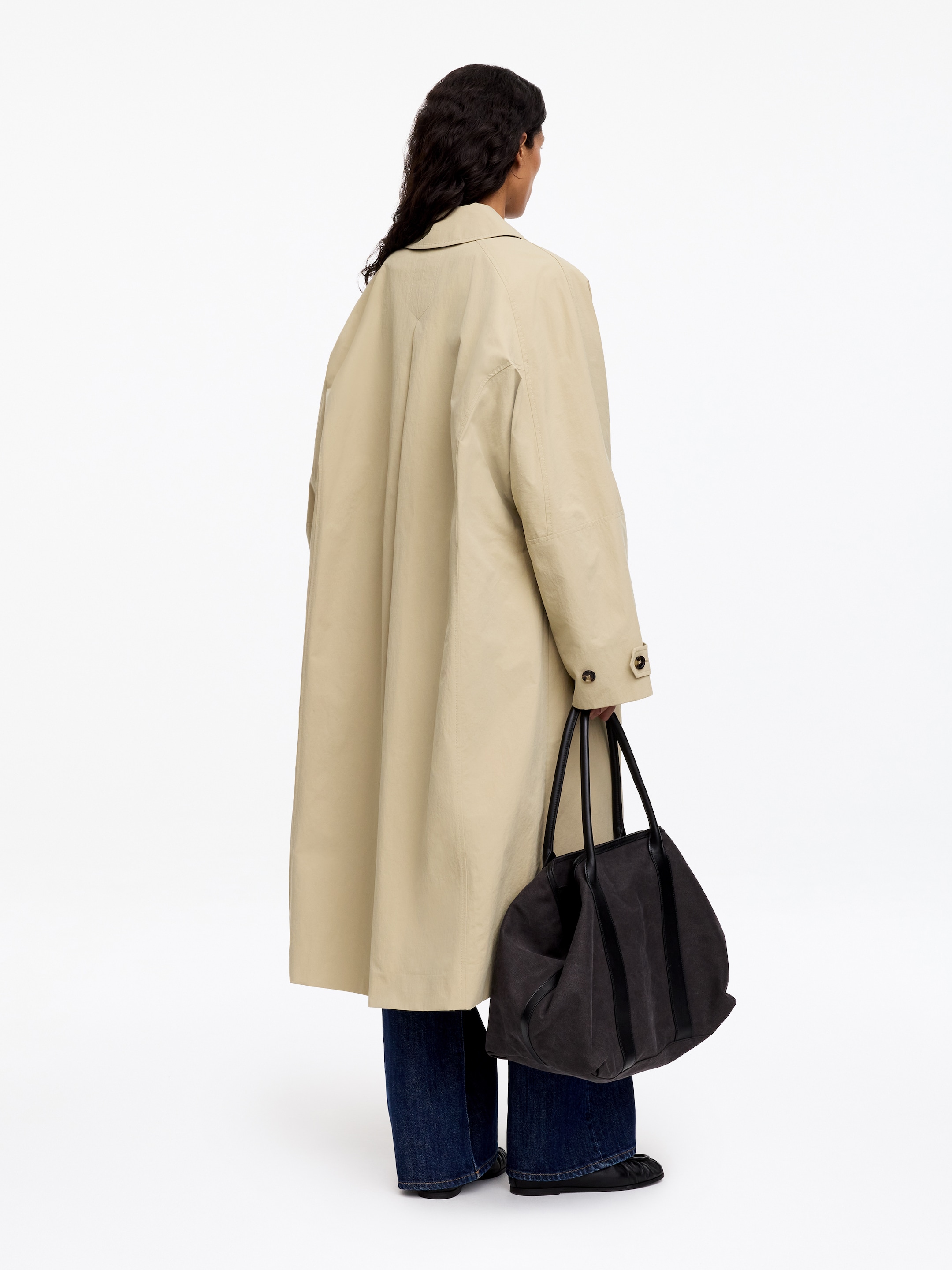 Płaszcz samochodowy - Beżowy - Obszerny - women - StillMedia/Lookbook - 3