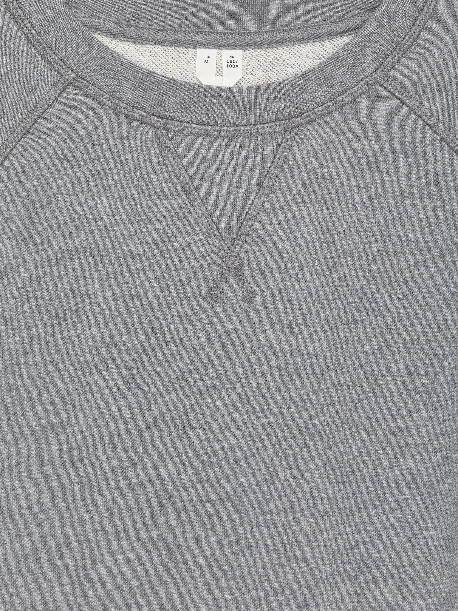 Sweat à manches courtes - Gris chiné/Bleu foncé - 5