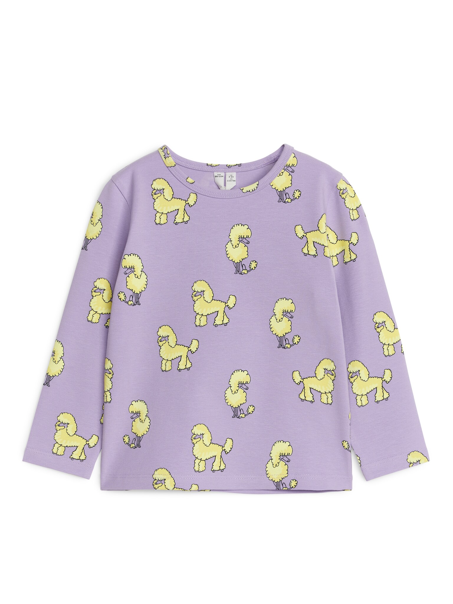 Langærmet top - Syrenfarvet