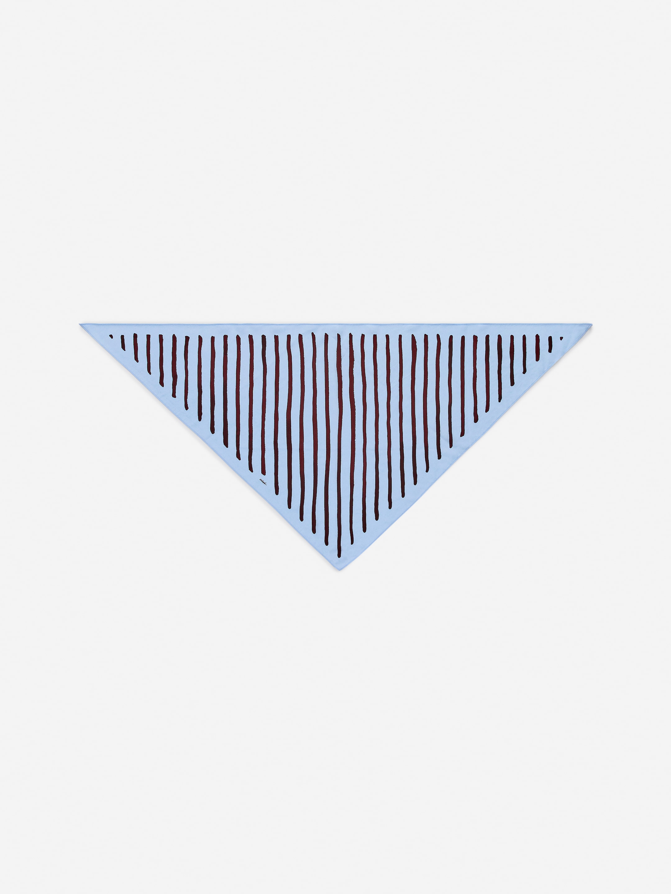 Triangle Silk Scarf - Light Blue/Striped - Women - StillMedia/DescriptiveStillLife - 1