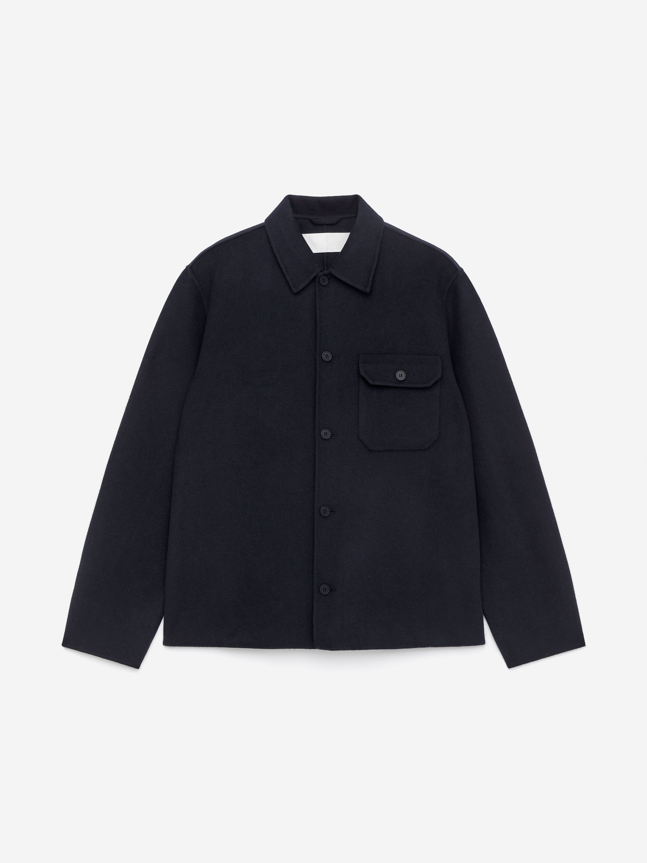 Doublé Wool Blend Shirt - Dark Blue - Regular fit - Men - StillMedia/DescriptiveStillLife - 1