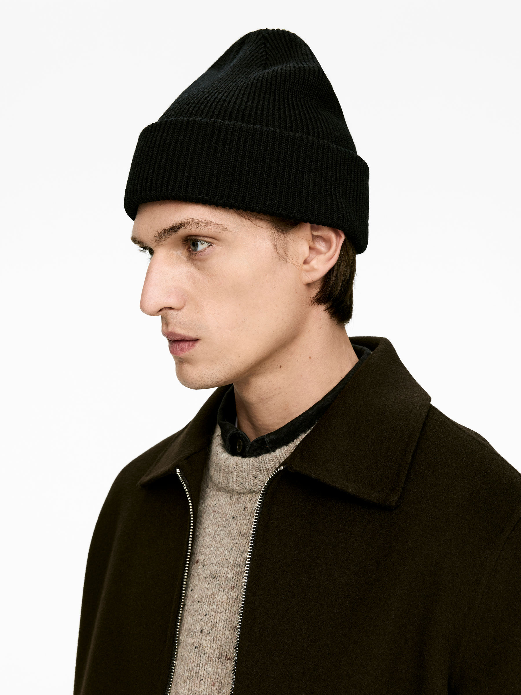 Wool-Cotton Beanie - Black - Men - StillMedia/Lookbook - 3