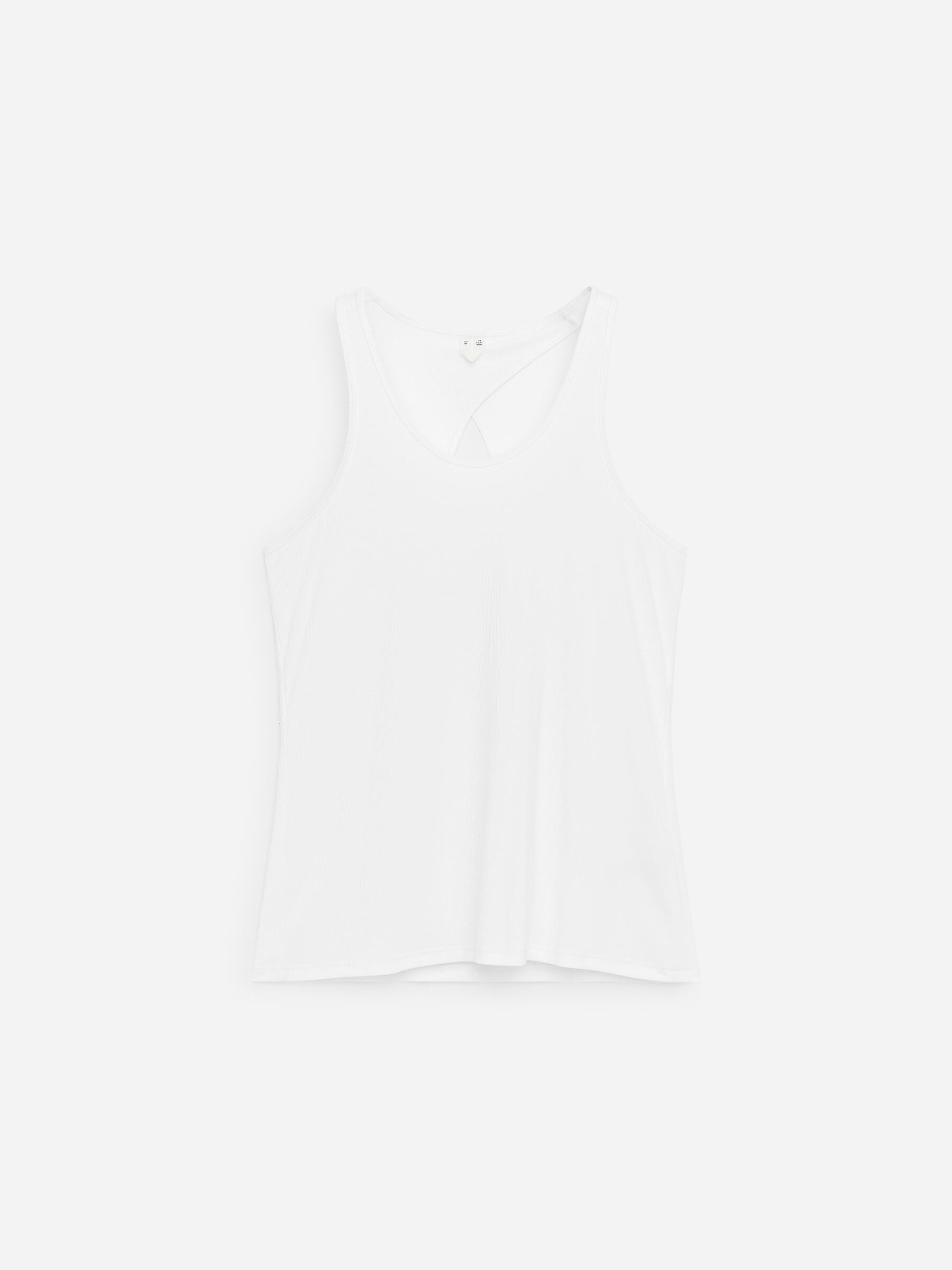 Ribbed Tank Top - White - Regular fit - Women - StillMedia/DescriptiveStillLife - 1