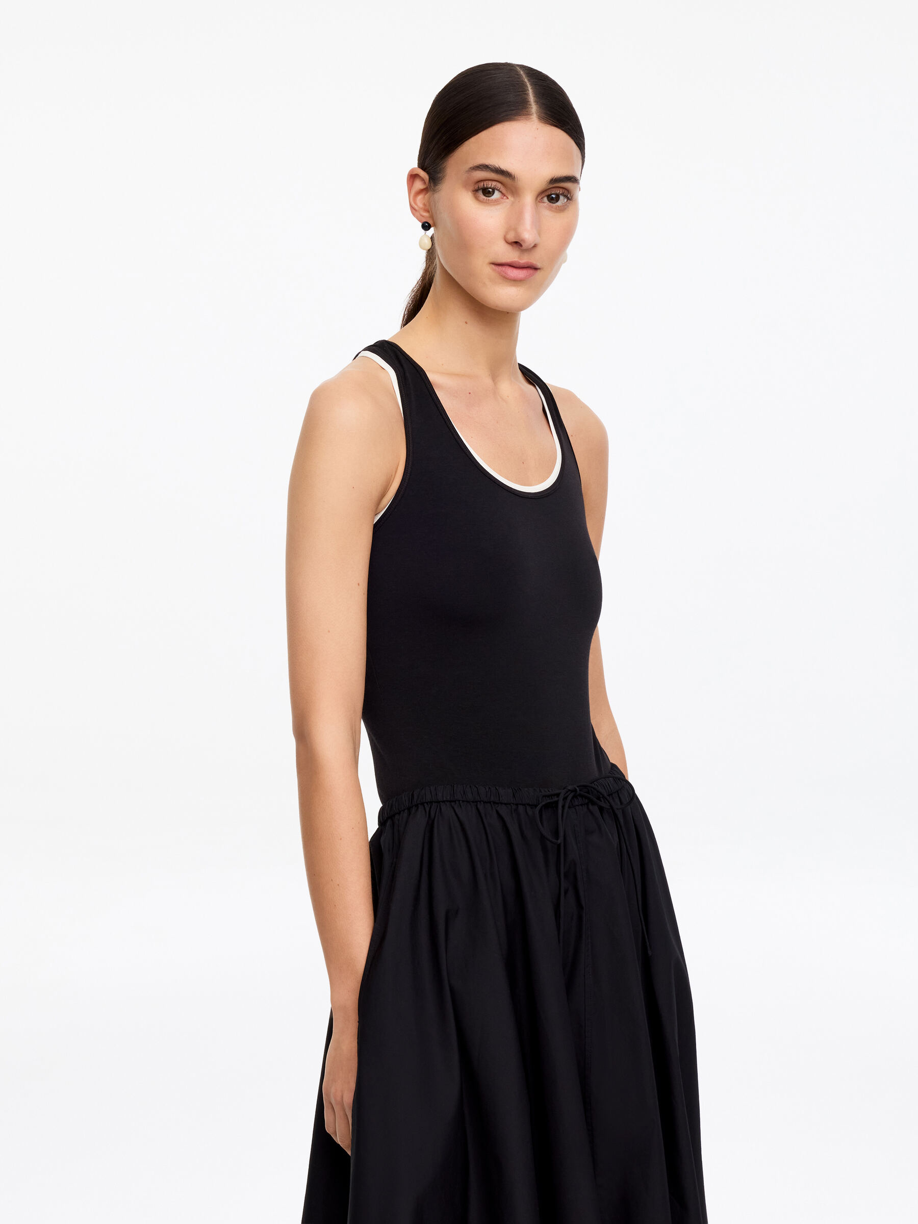 Ohrringe mit Steinanhänger - Schwarz/Beige - Damen - StillMedia/Lookbook - 3