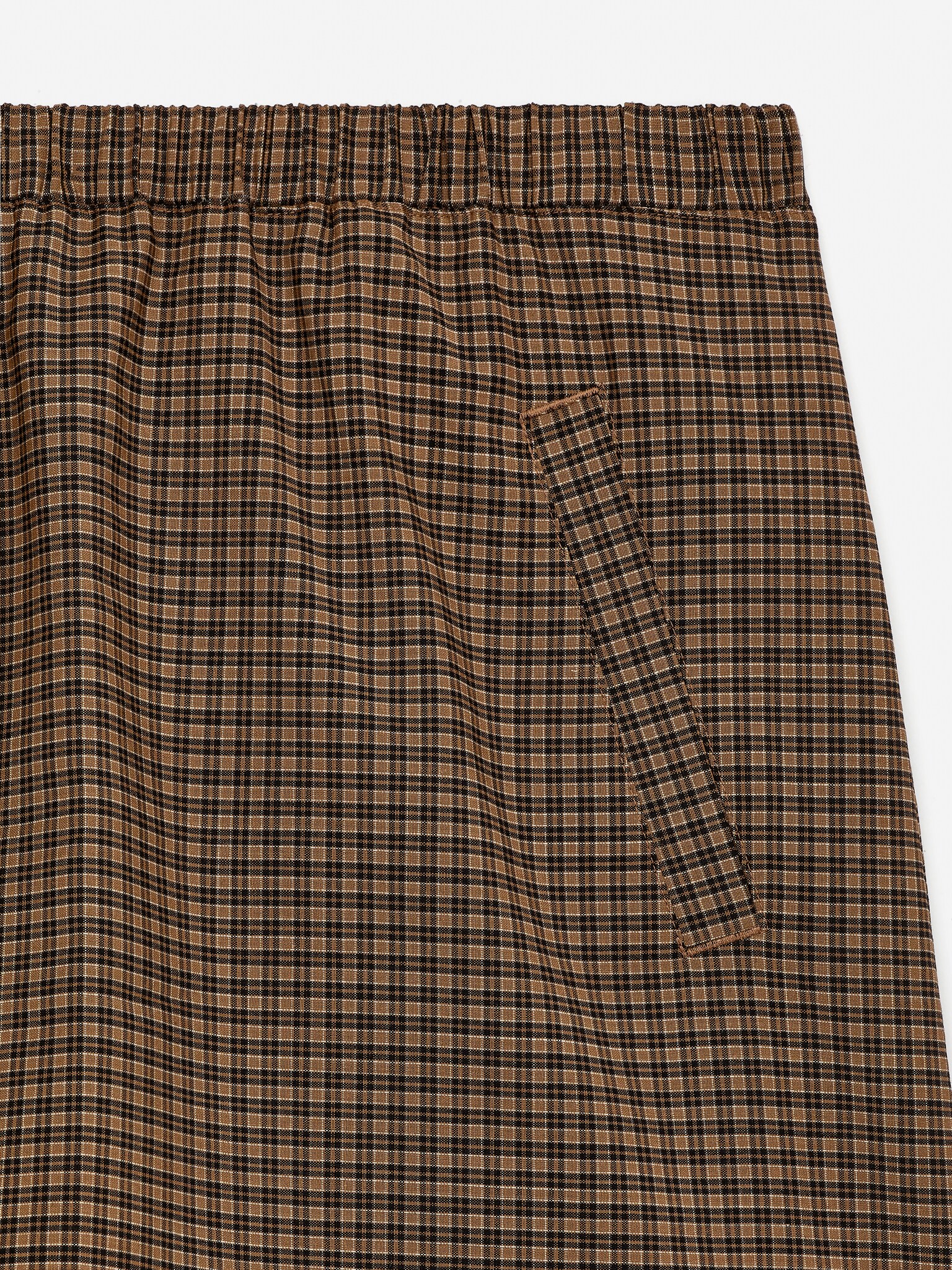 Elastic-Waist Mini Skirt - Brown - 3