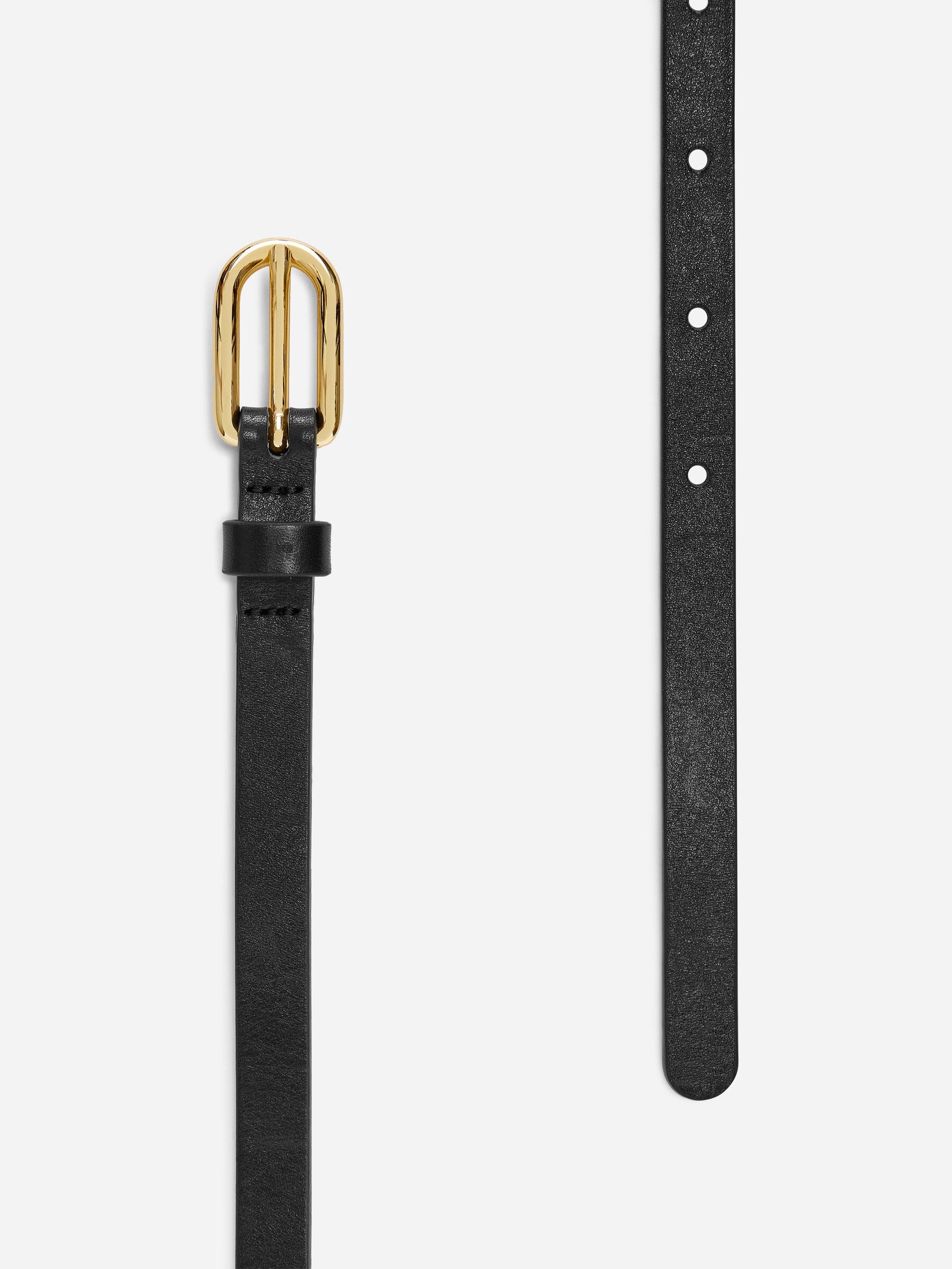 Wąski skórzany pasek - Czarny - Women - StillMedia/DescriptiveDetail - 2