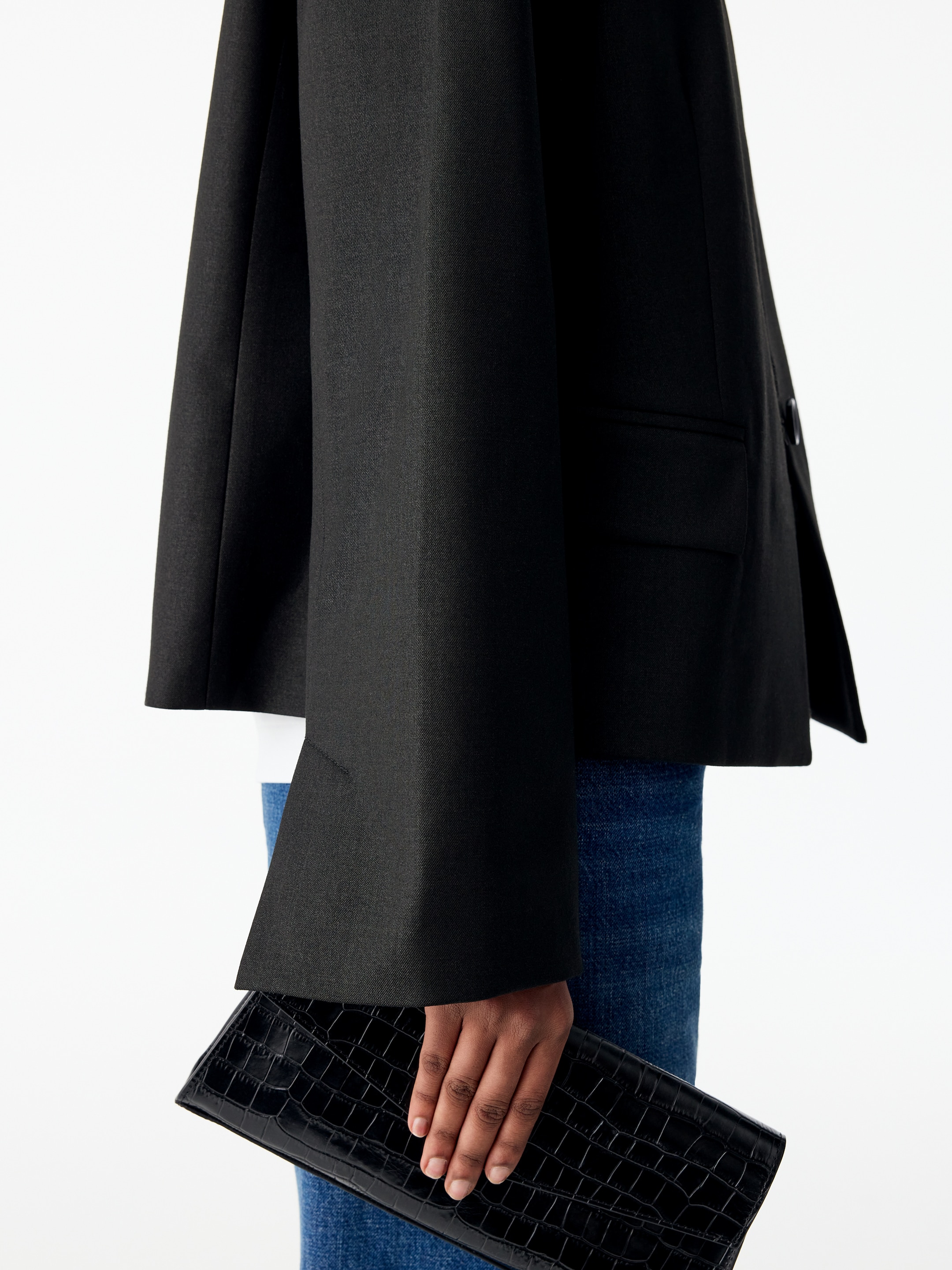 Tailored A-Line Jacket - Black - Regular fit - women - StillMedia/Lookbook - 3