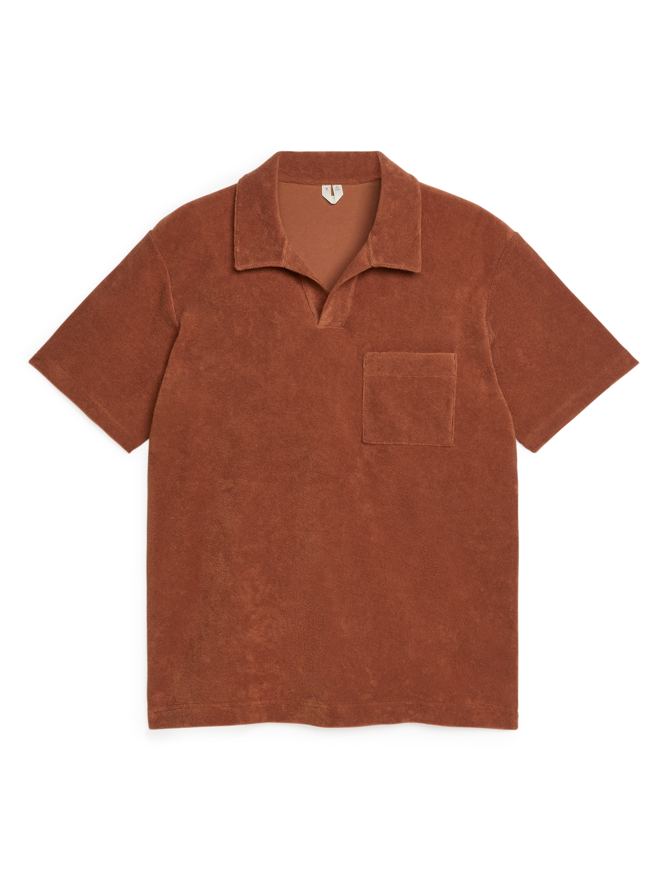 Poloshirt aus Baumwollfrottee-Brown-1979
