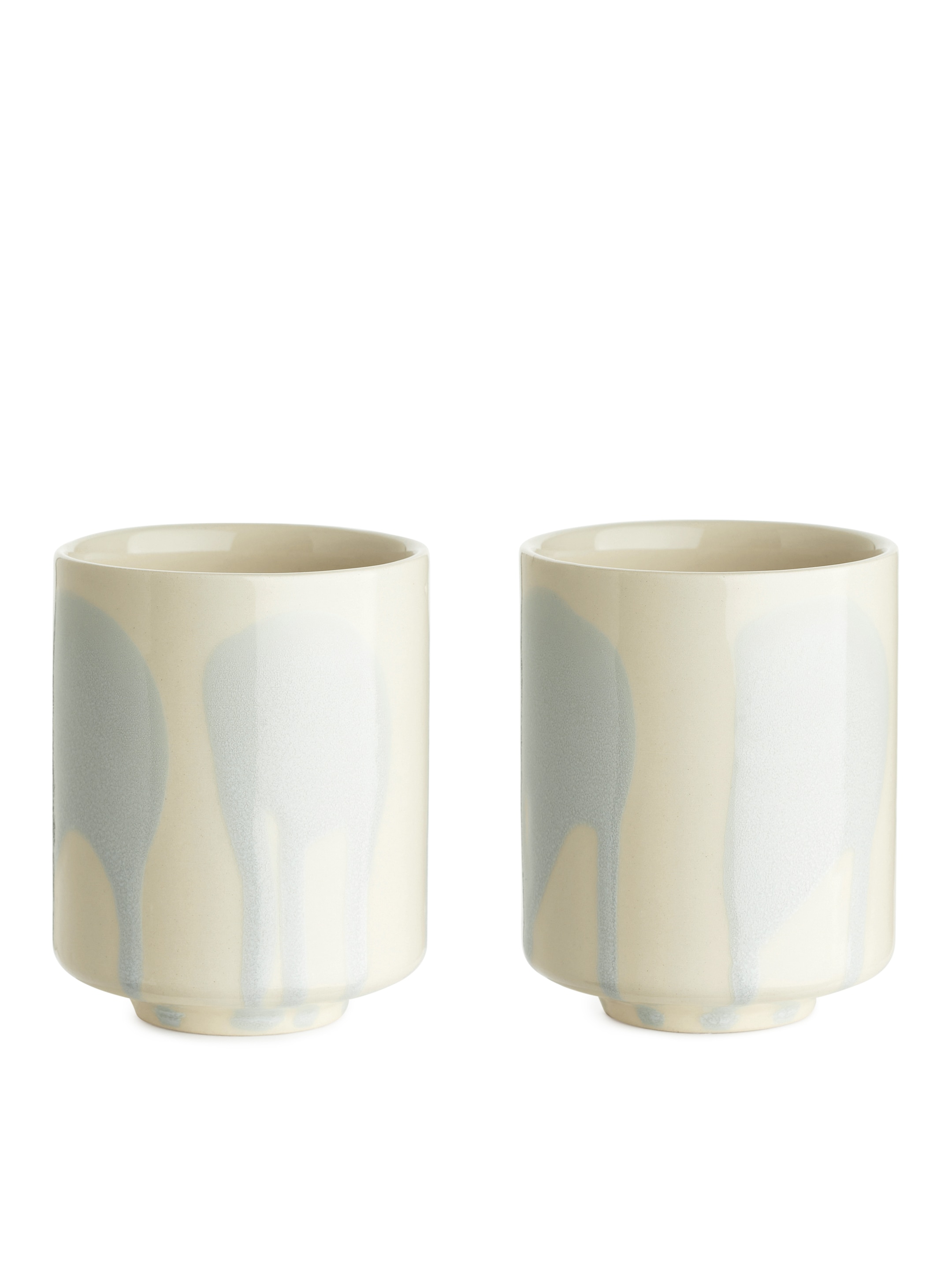 Muggar i stengods, 2-pack - Ljusblått stänk - Homeware - StillMedia/DescriptiveStillLife - 2