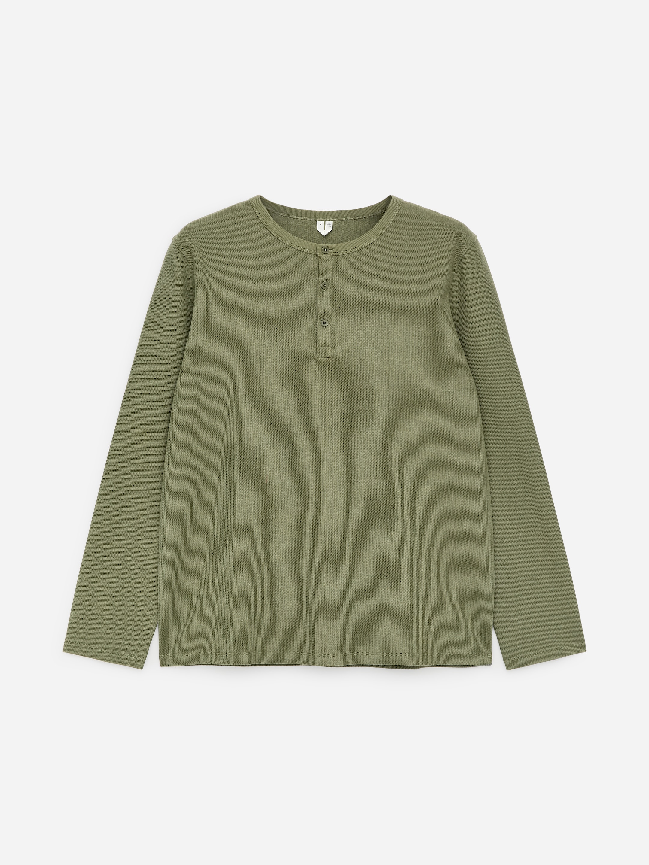 Henley Shirt - Khaki Green - Regular fit - Men - StillMedia/DescriptiveStillLife - 1