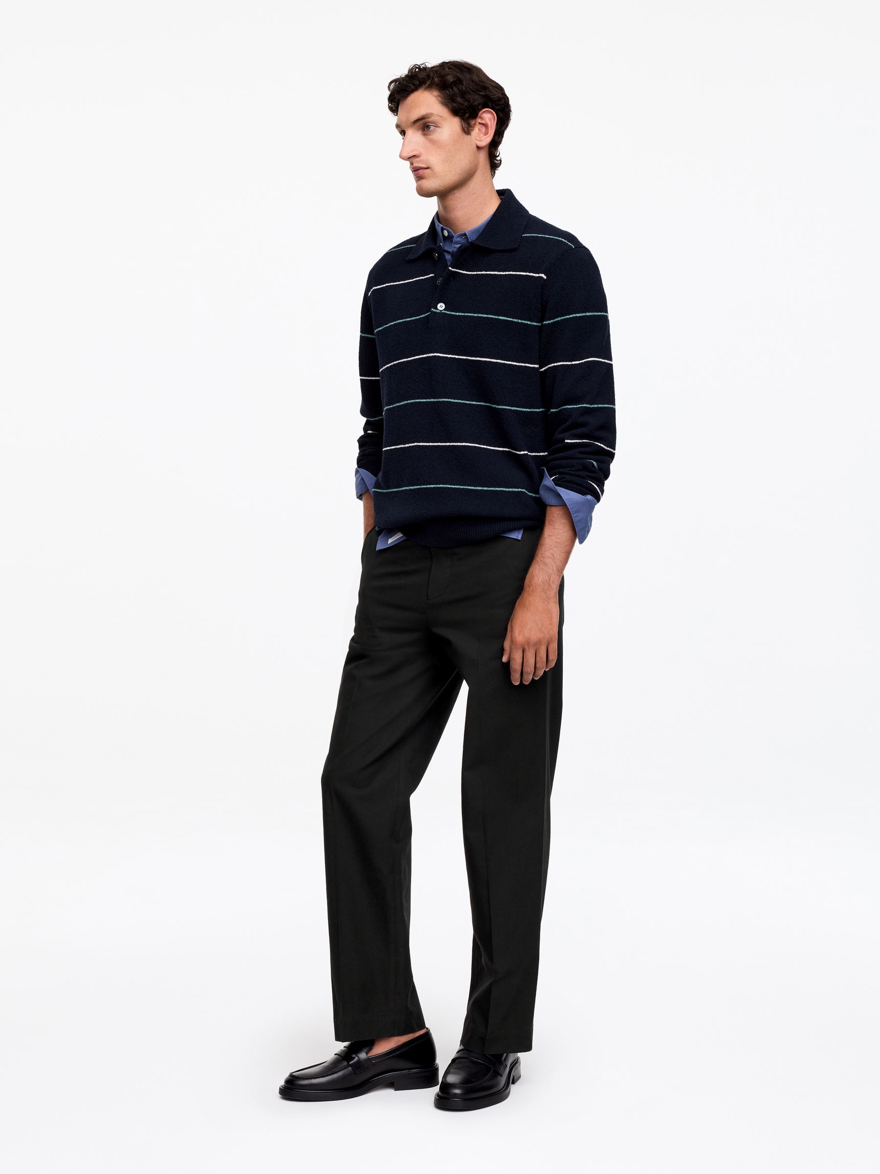 Byxor i bomull och lyocell - Svart - Relaxed fit - Men - StillMedia/Lookbook - 3