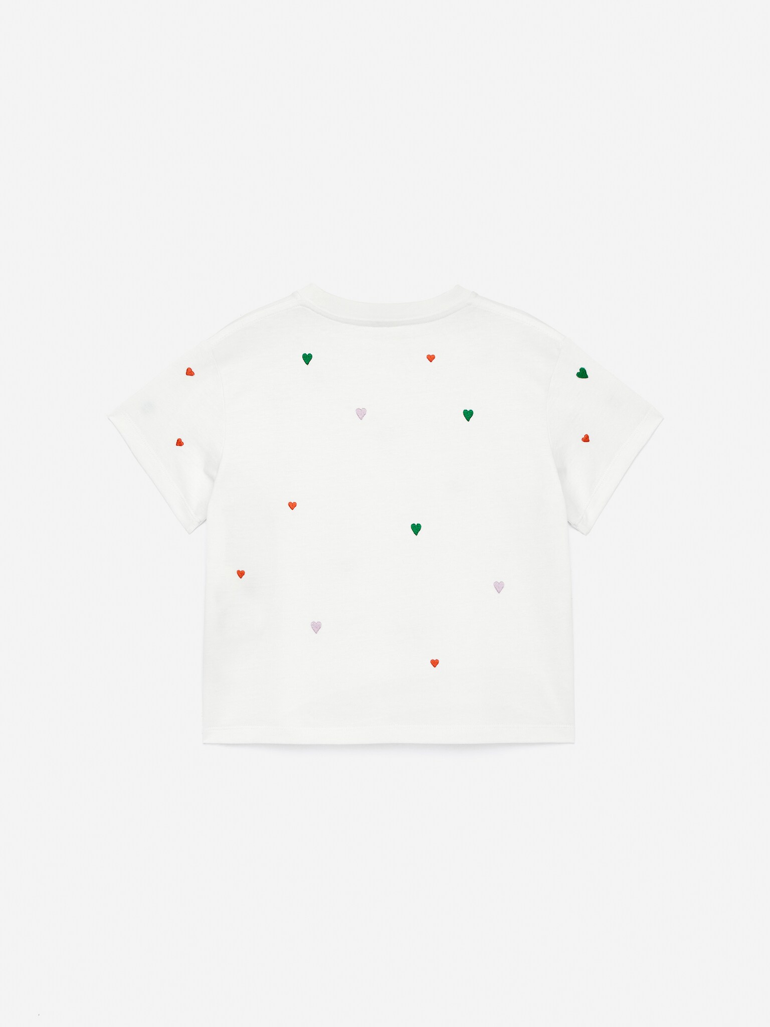 T-shirt con ricami - Bianco/Cuori - 2