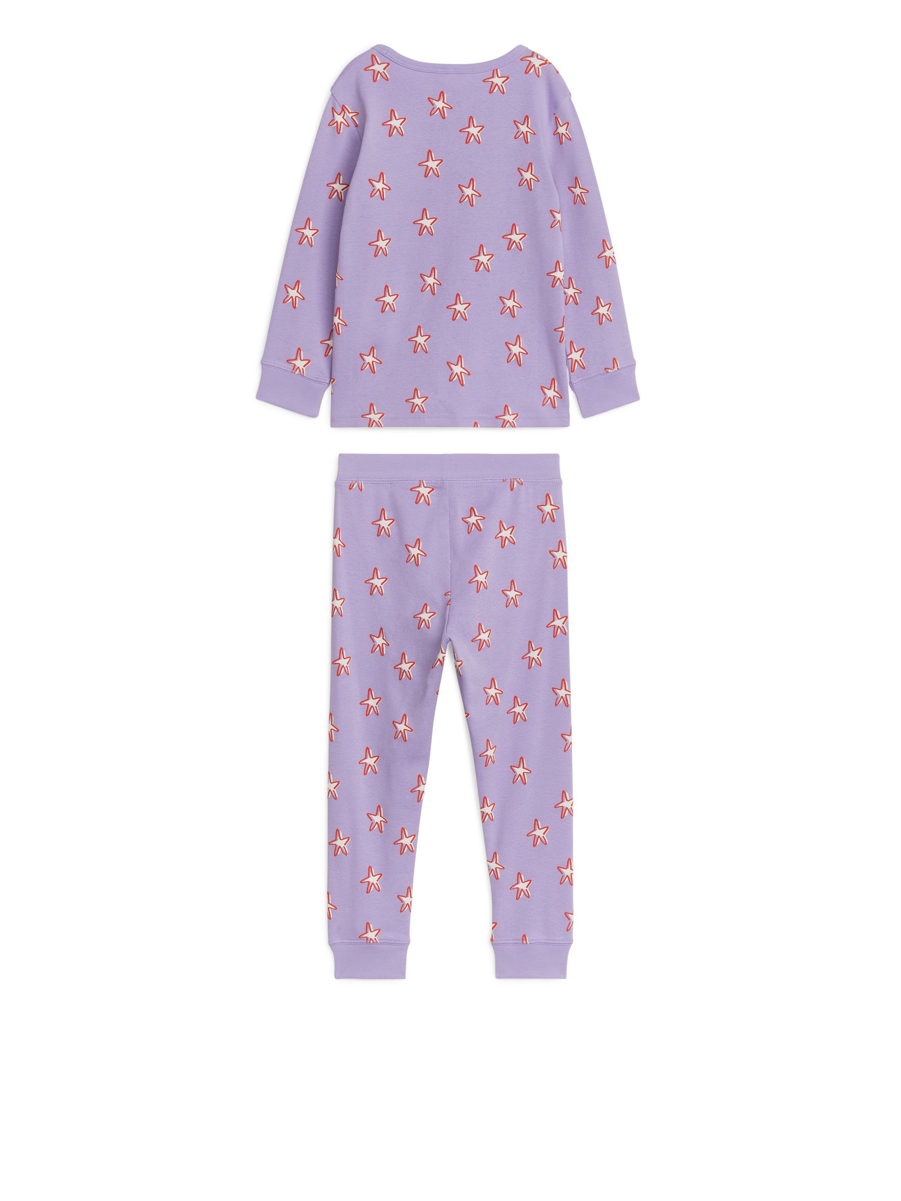 Jersey-Pyjama - Lila/Sterne - Regular Fit - Kinder - StillMedia/DescriptiveStillLife - 1