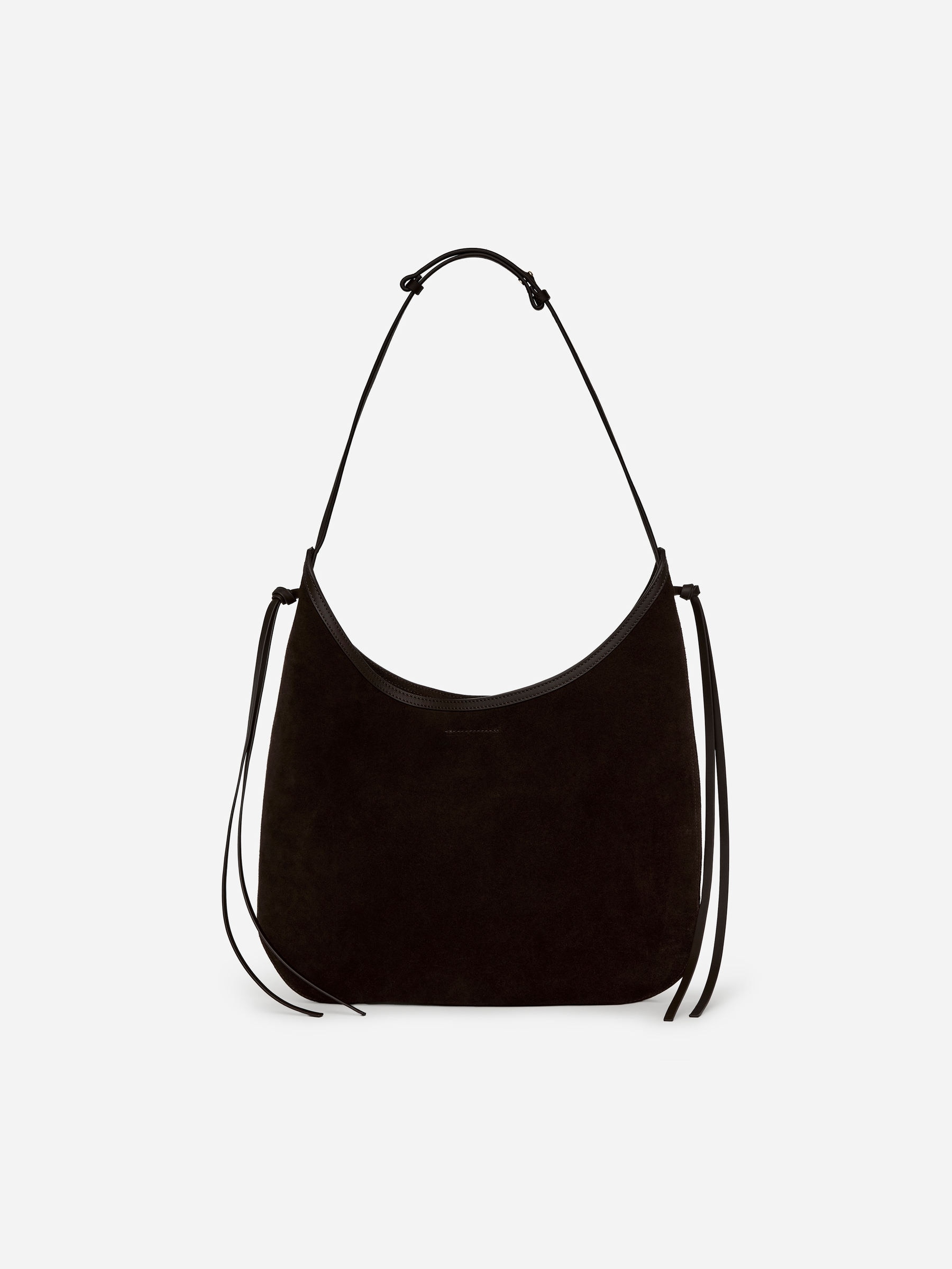 Suede Shoulder Bag-Brown-17389