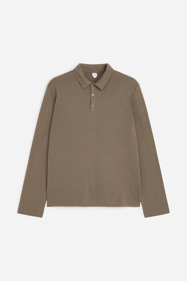 Leichtes Poloshirt - Braun/Dunkles Marineblau - 1