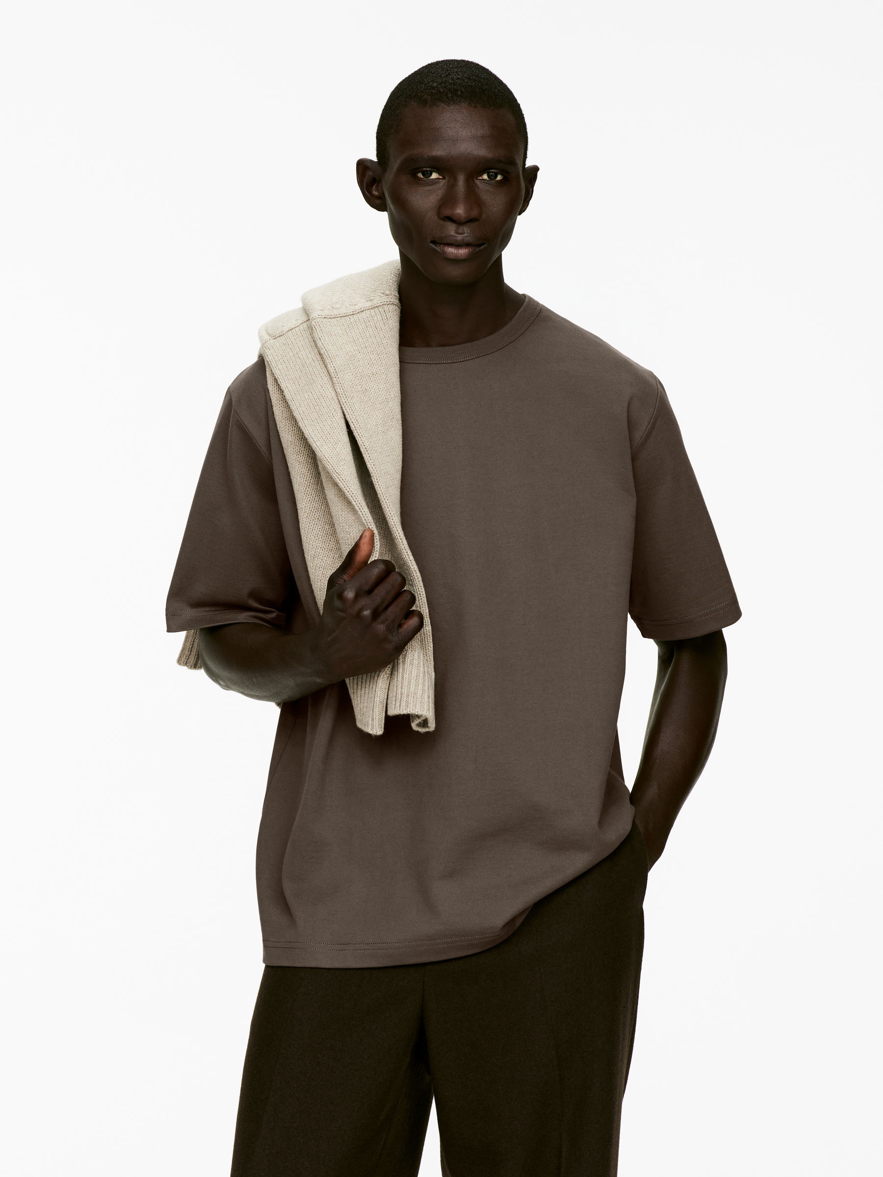 270 GSM Oversized T-Shirt-#5D5950-16543