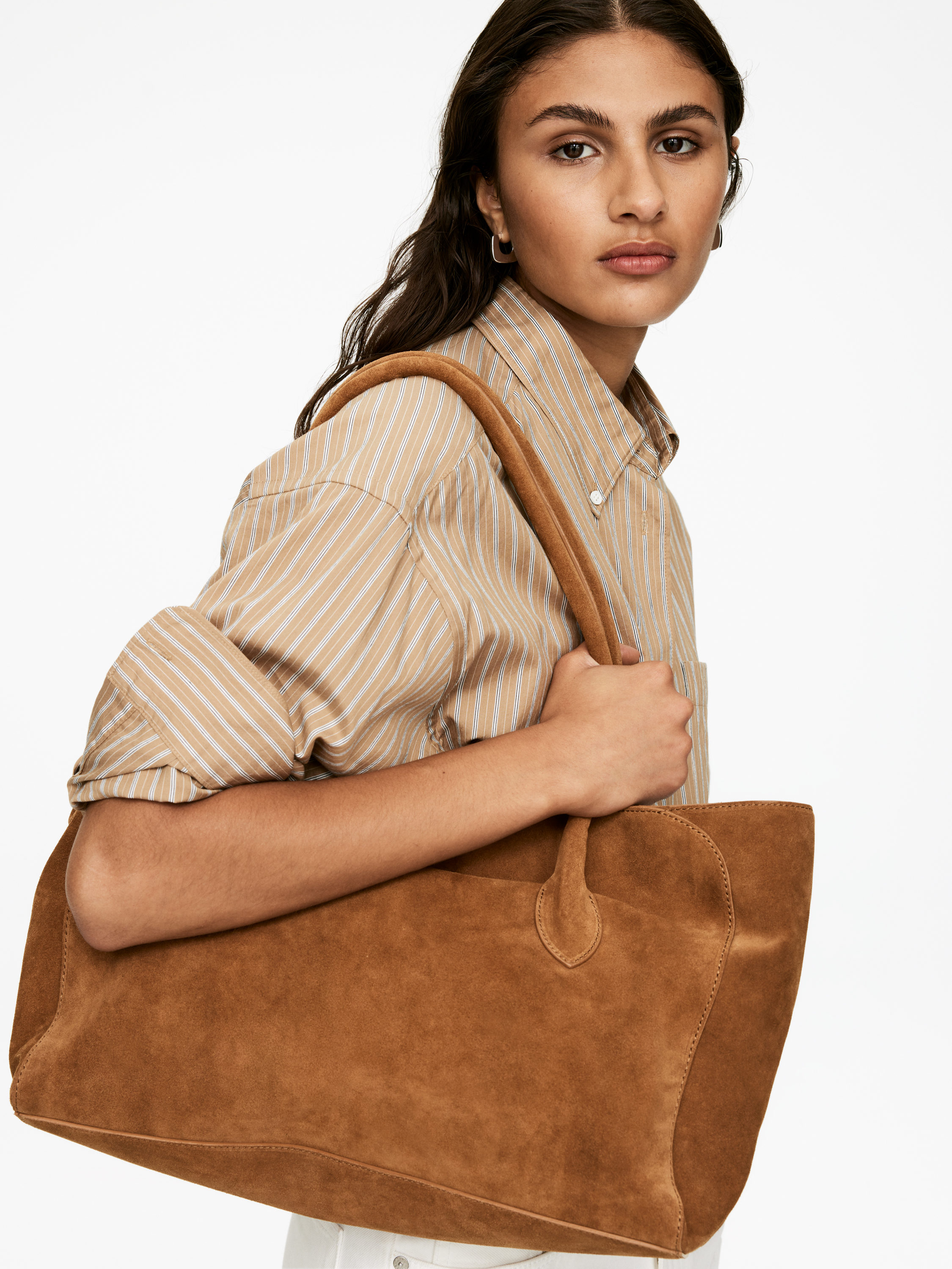 Slouchy Leather Tote - Brown - Women - StillMedia/Lookbook - 7