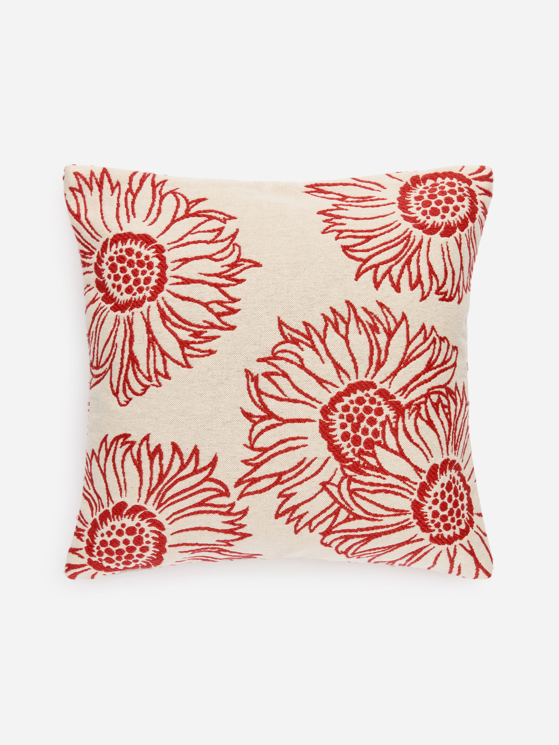Cotton Wool Cushion Cover 50 x 50 cm - Off White/Red - Homeware - StillMedia/DescriptiveStillLife - 1