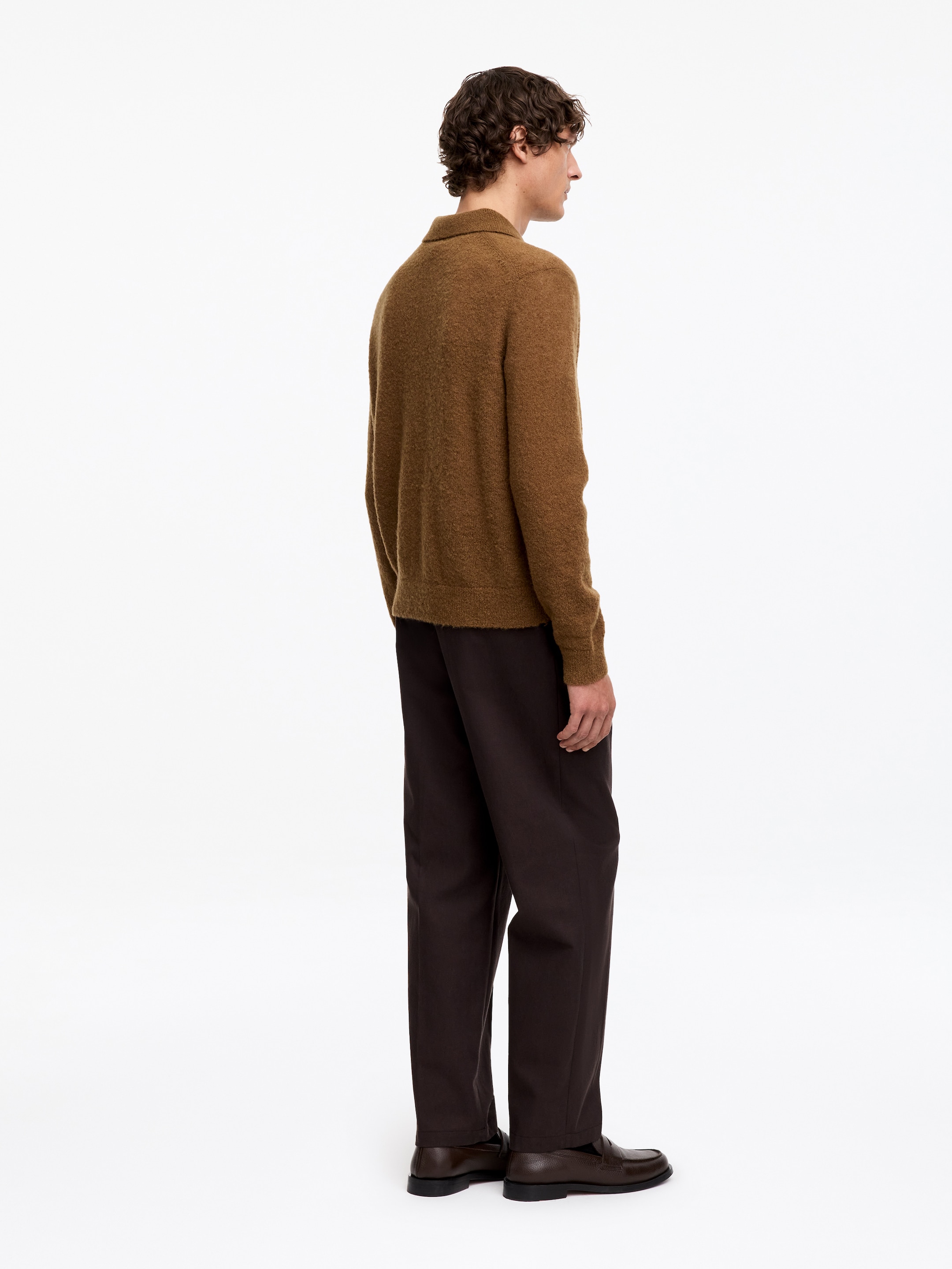 Strick-Poloshirt aus Wollmischung - Rostrot - Relaxed Fit - Herren - StillMedia/Lookbook - 2