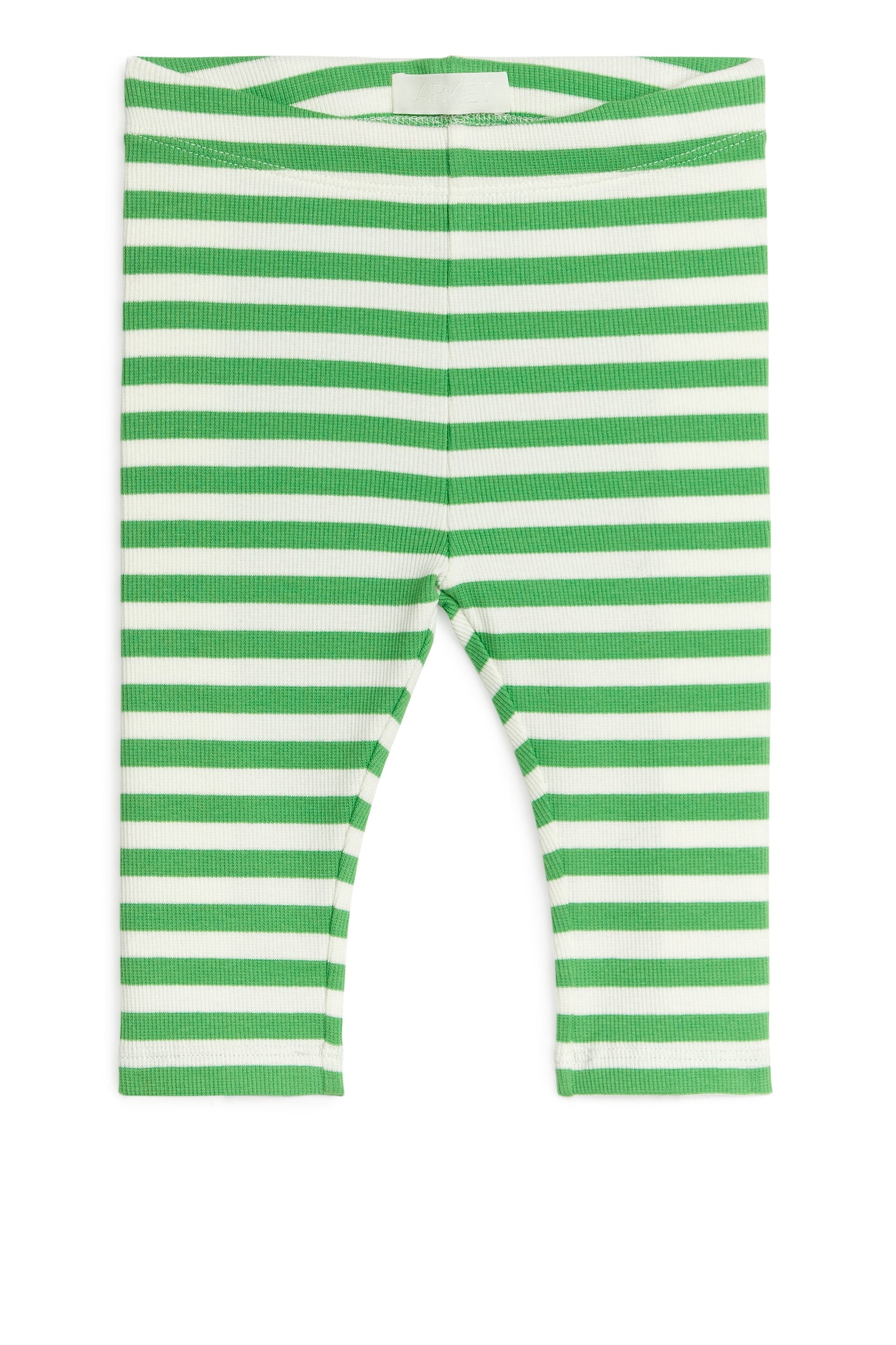 Größeres Bild ansehen: Gerippte Leggings - Grün/Weiß - Kids | H&M DE 1