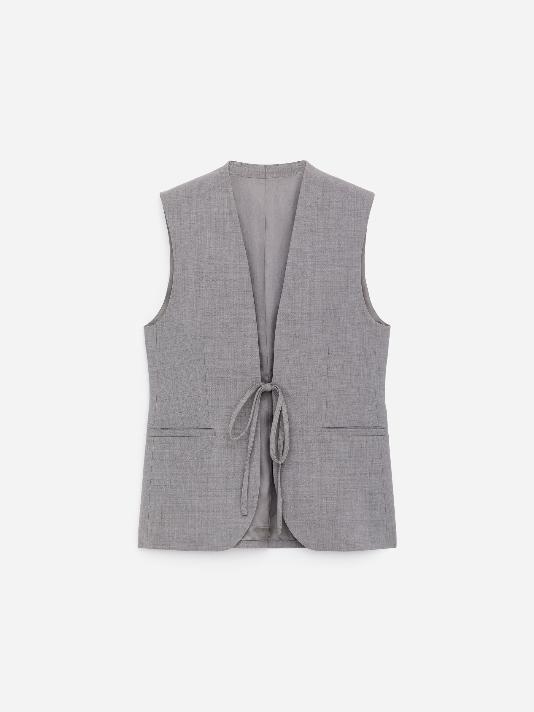 Tailored Waistcoat - Grey - Loose fit - Women - StillMedia/DescriptiveStillLife - 2