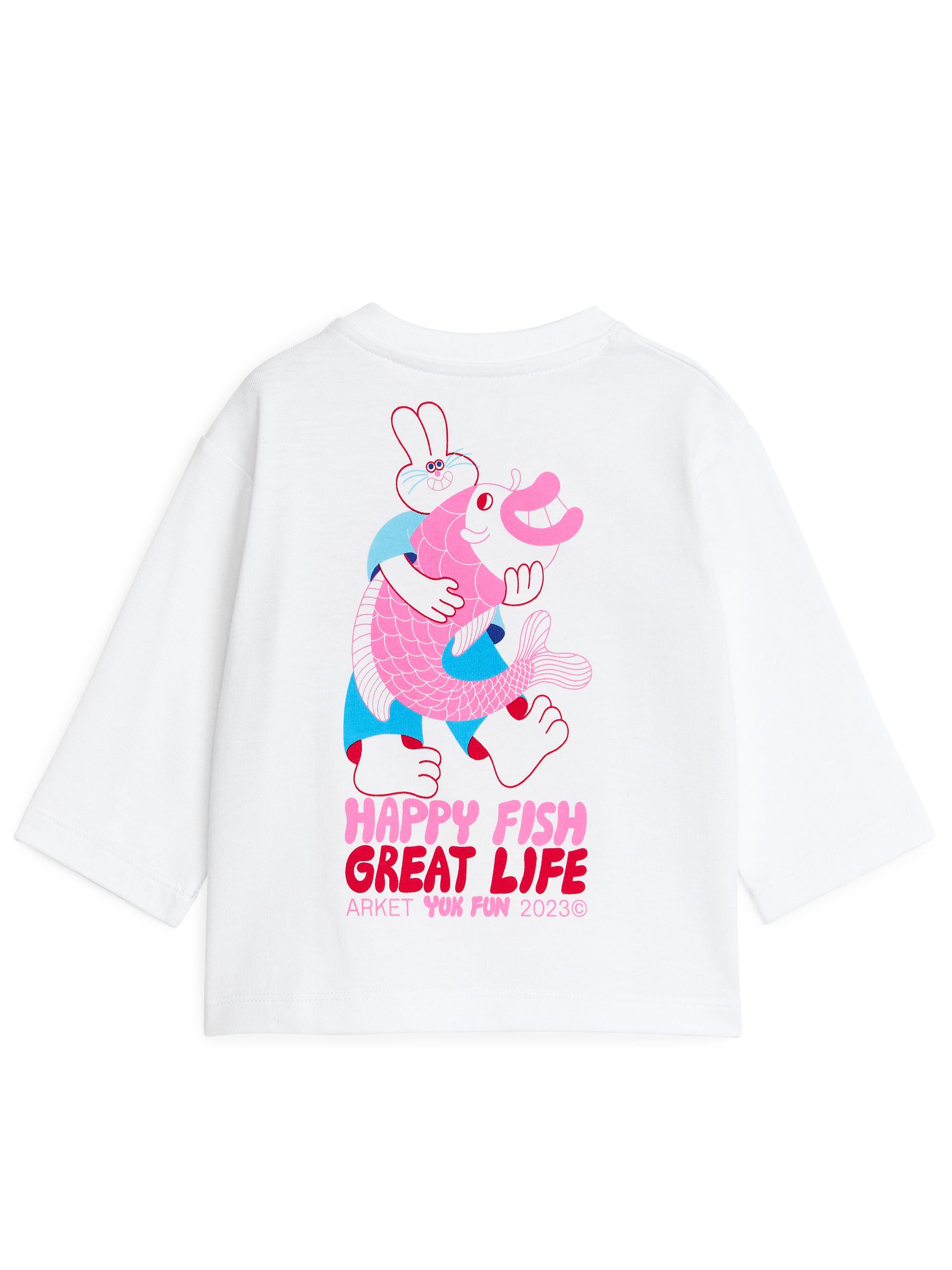 Langärmeliges T-Shirt von ARKET und YUK FUN - Weiß/Rosa - Regular Fit - Kinder - StillMedia/DescriptiveStillLife - 2