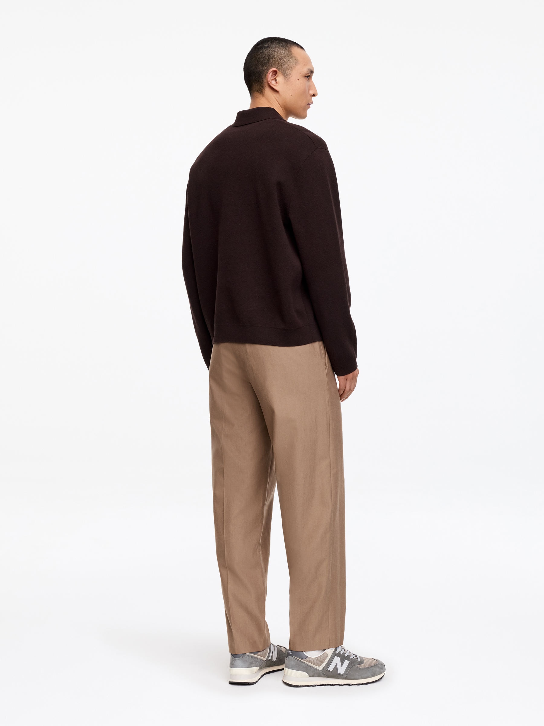Byxor i ullblandning - Brun - Relaxed fit - Women - StillMedia/Lookbook - 5