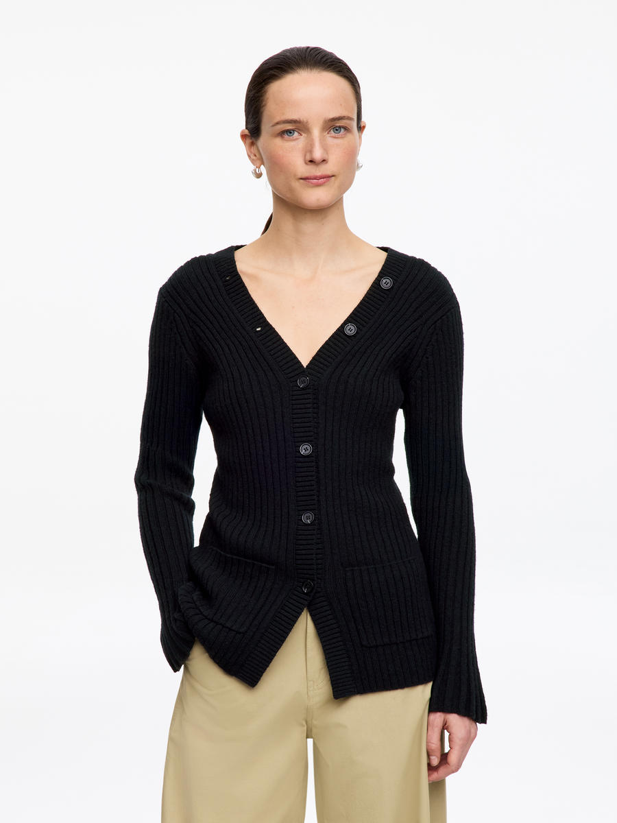 ARKET Women's  Rib-Knit Cardigan Blue,  size M