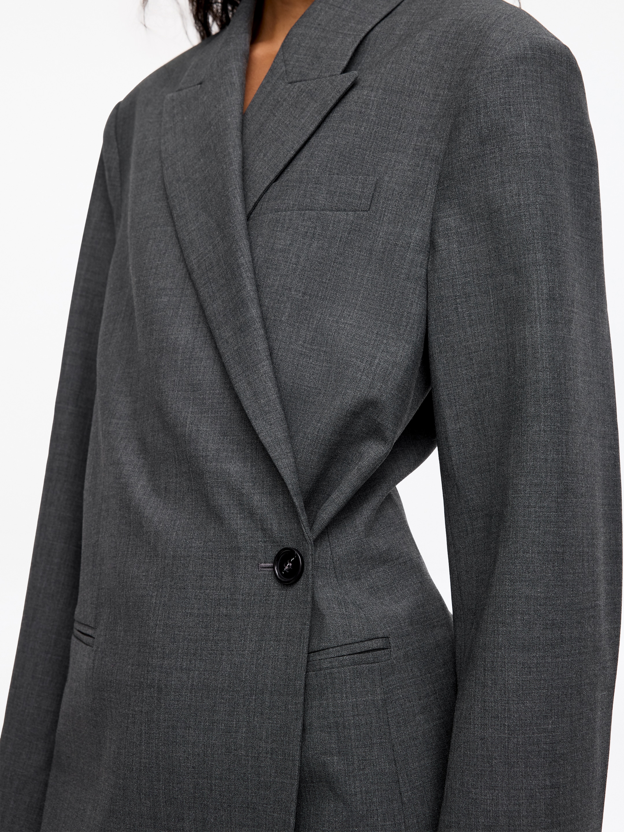 Wool-Blend Blazer - Dark grey - Regular fit - Women - StillMedia/Lookbook - 3